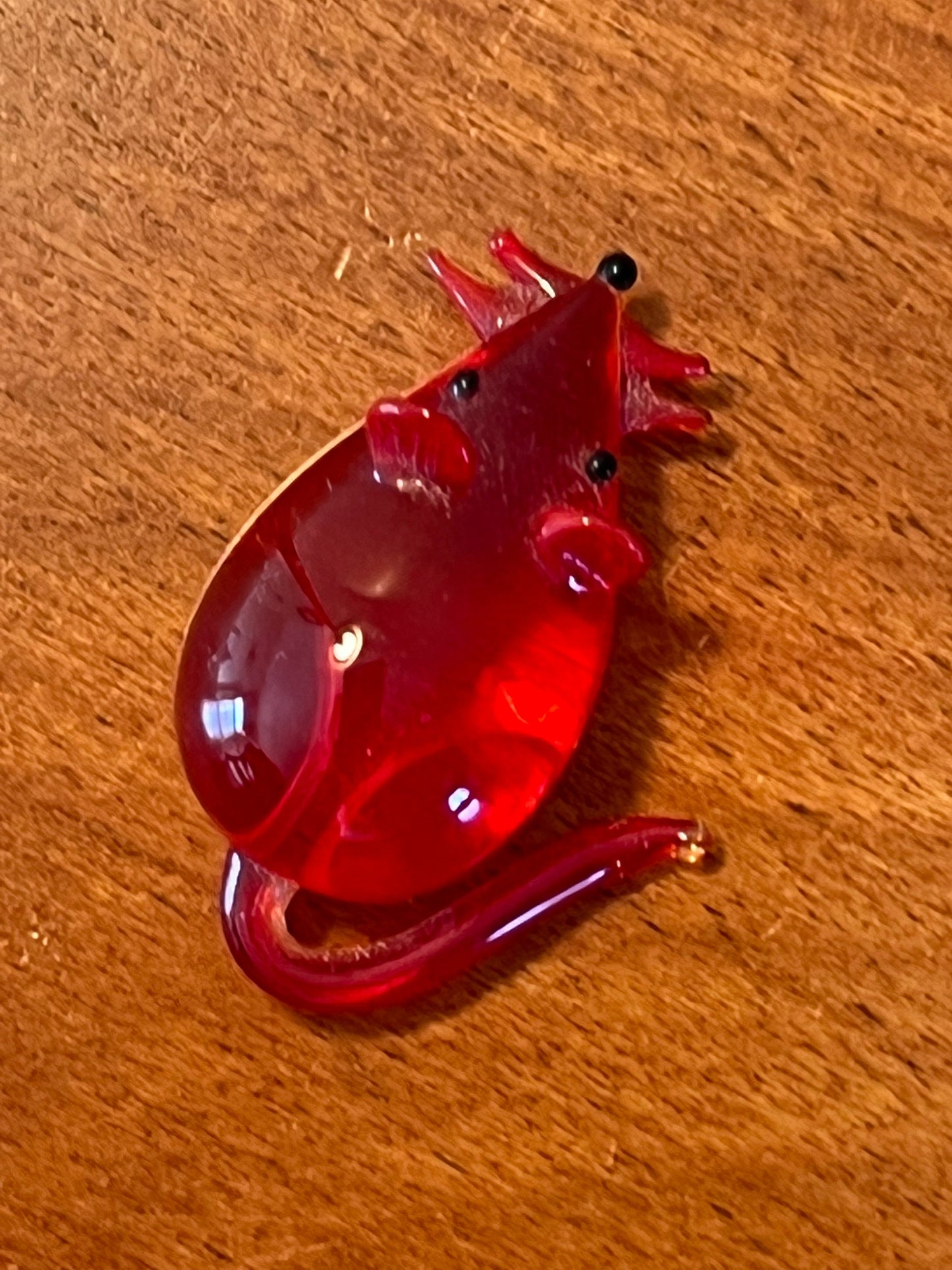 Vintage Fenton Ruby Red Glass Mouse 1” Collectible Art Glass Works LoverAntiques and Vintage