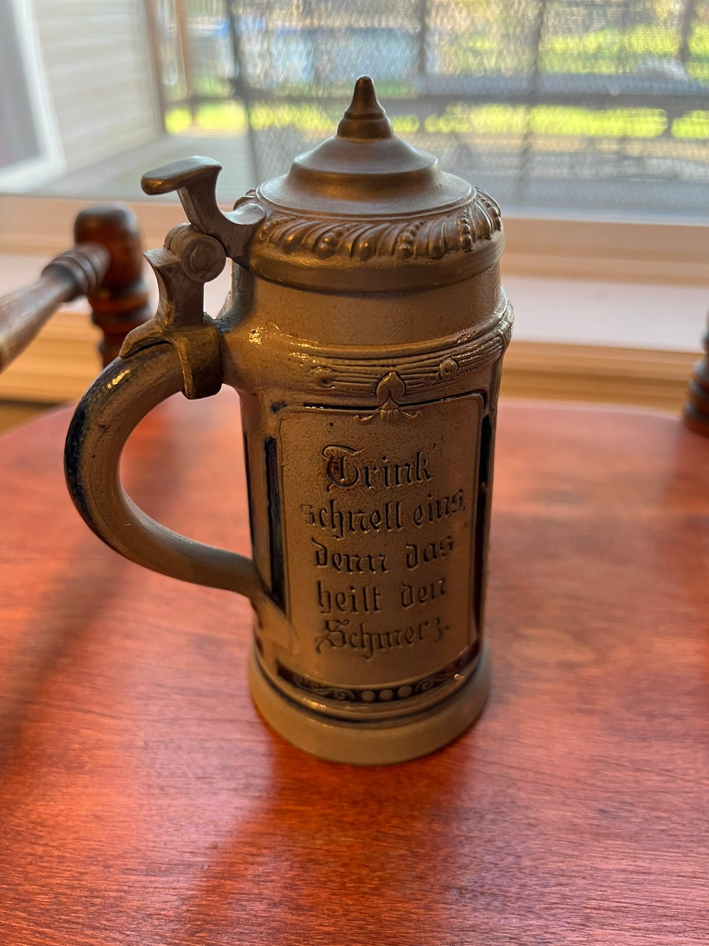 Antique Germany Stein with Cobalt Blue Marked German