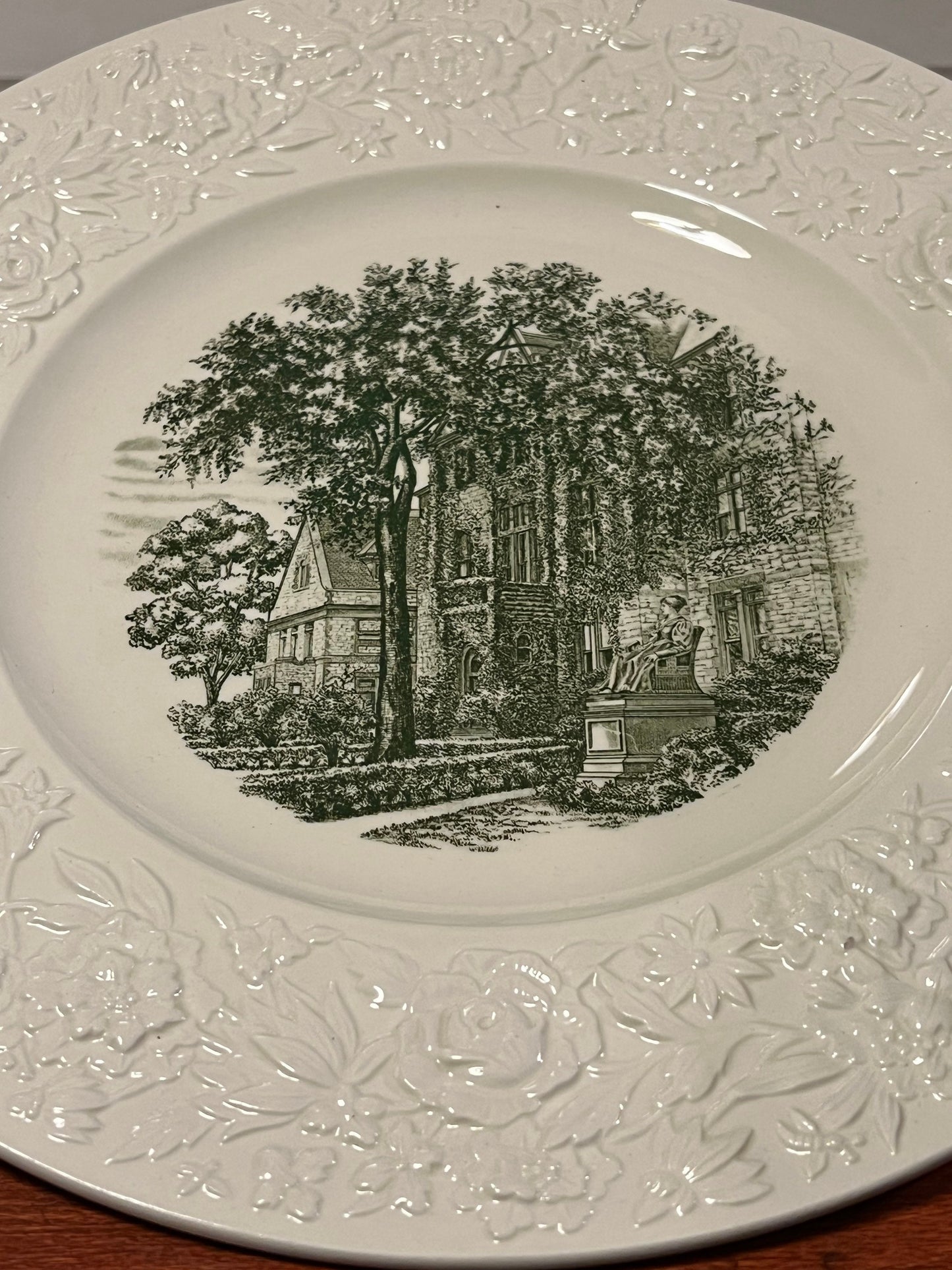 Wedgwood Etruria England Gurley Hall Russell Sage College Plate Wall Hanging Plates Lover Antiques and Vintage