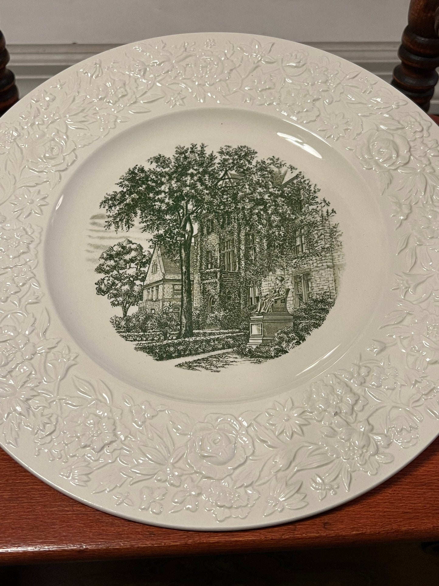 Wedgwood Etruria England Gurley Hall Russell Sage College Plate Wall Hanging Plates Lover Antiques and Vintage