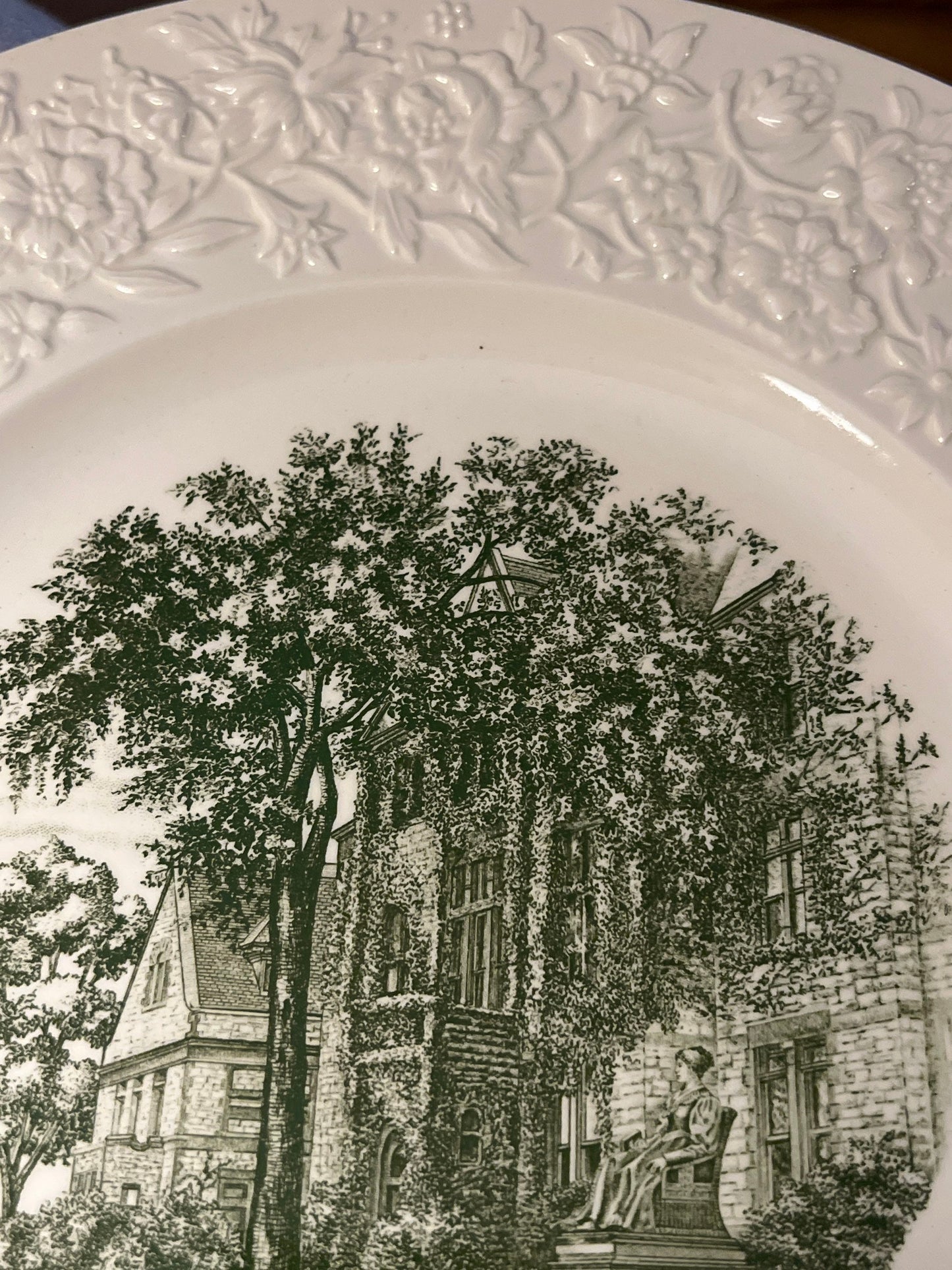 Wedgwood Etruria England Gurley Hall Russell Sage College Plate Wall Hanging Plates Lover Antiques and Vintage