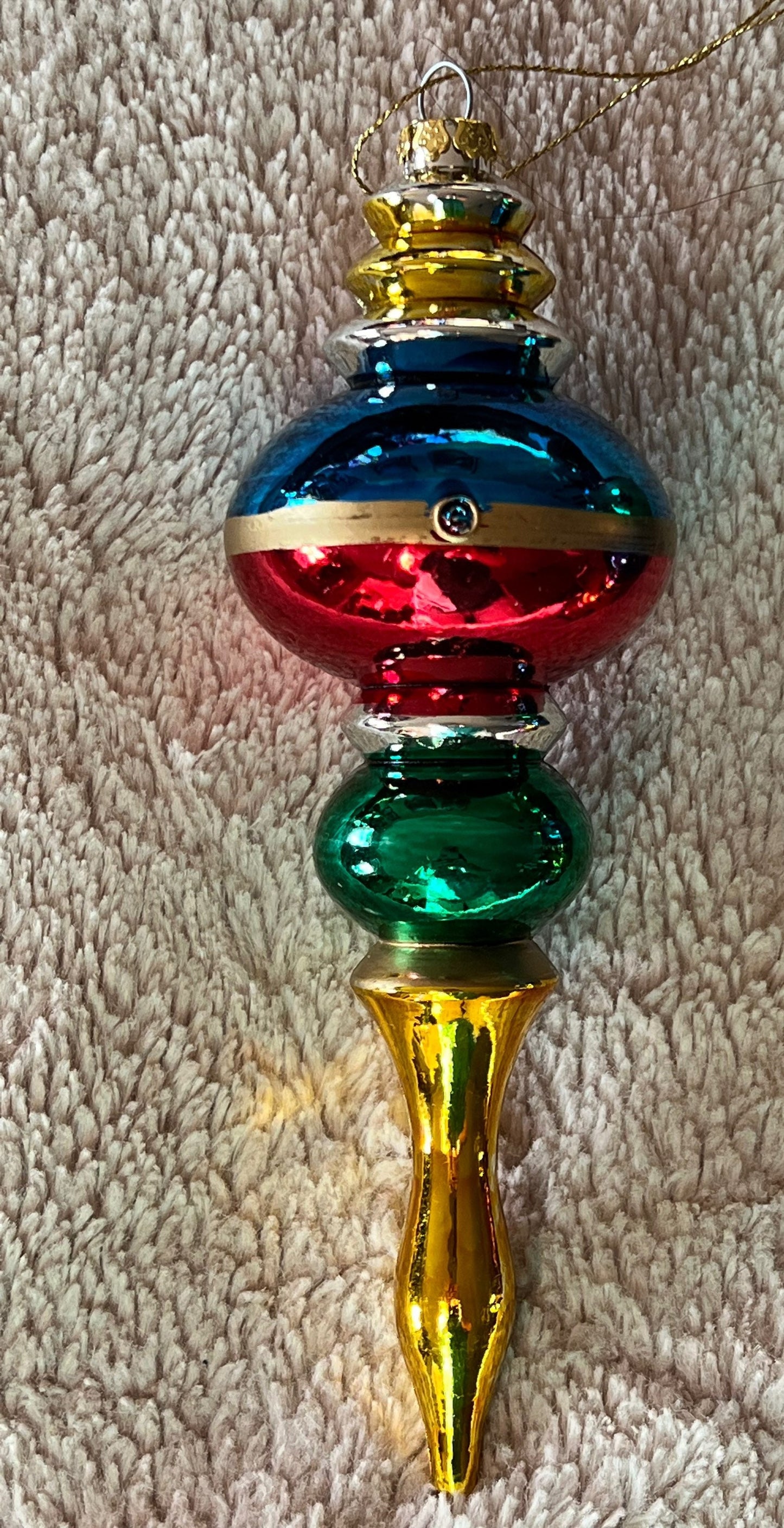 Vintage Trio of Mid Century Modern Christmas Ornaments glass ornament art Lover Antiques and Vintage