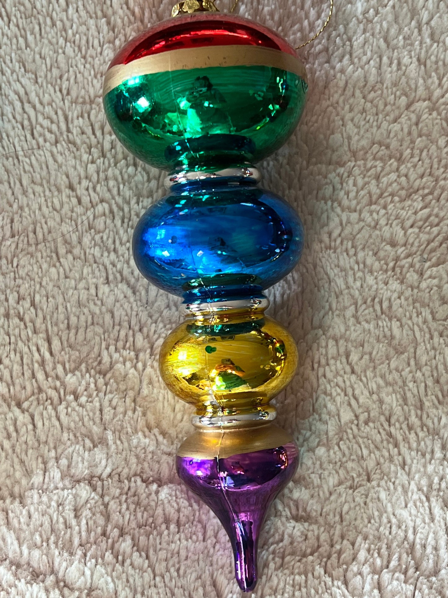Vintage Trio of Mid Century Modern Christmas Ornaments glass ornament art Lover Antiques and Vintage