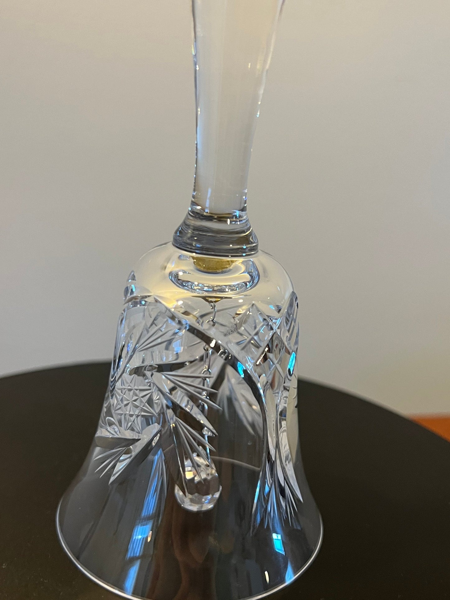 Vintage Crystal Cut Glass Bell Star of David Heavy Glass Bells Lover Antiques and Vintage