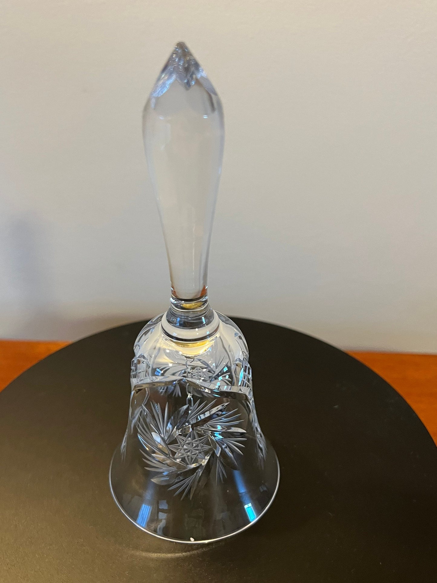 Vintage Crystal Cut Glass Bell Star of David Heavy Glass Bells Lover Antiques and Vintage
