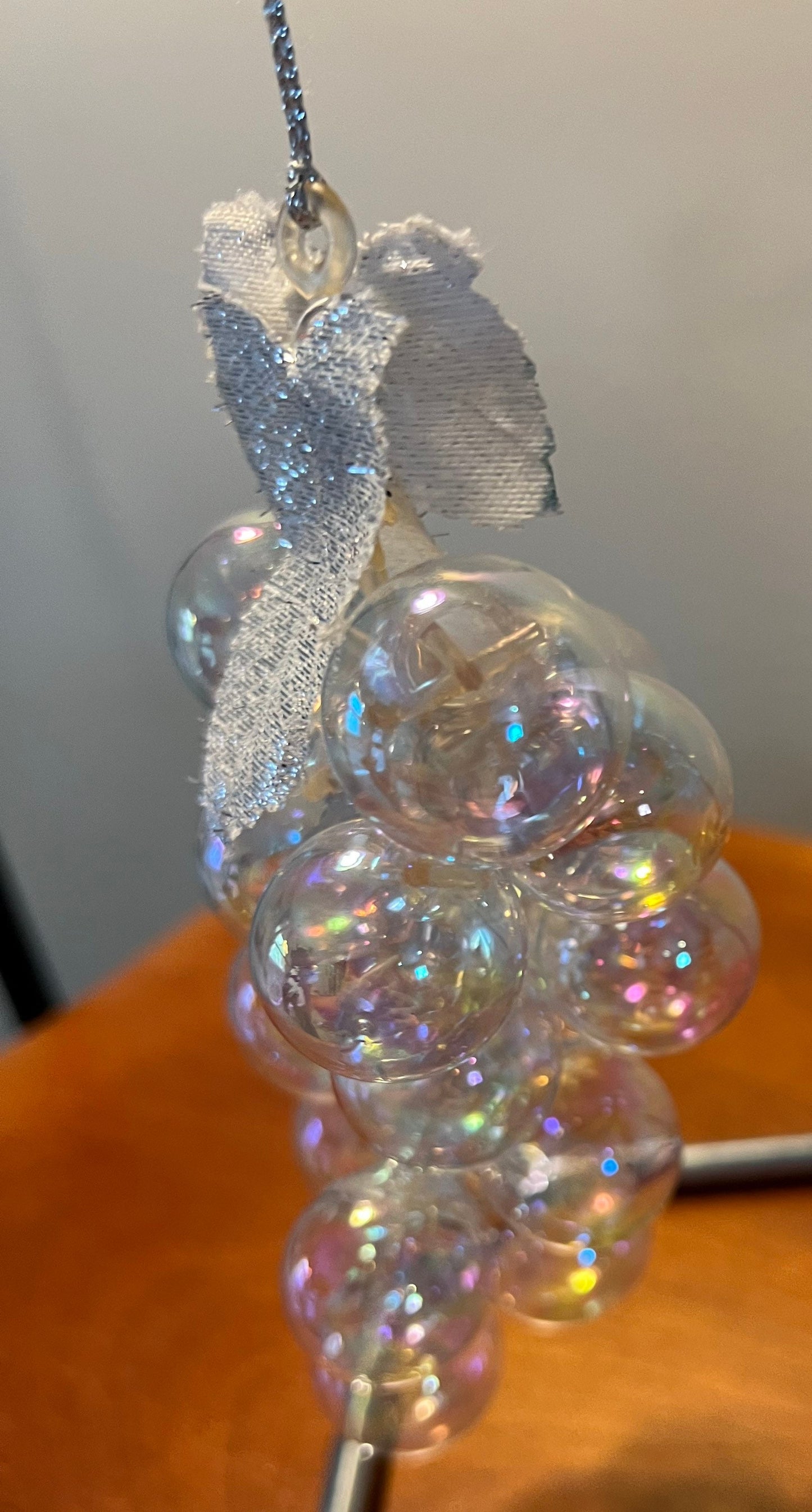 Vintage Grapes On Vine Christmas Ornament Iridescent glass grapes glass art ornaments Christmas Holiday gifts Lover Antiques and Vintage