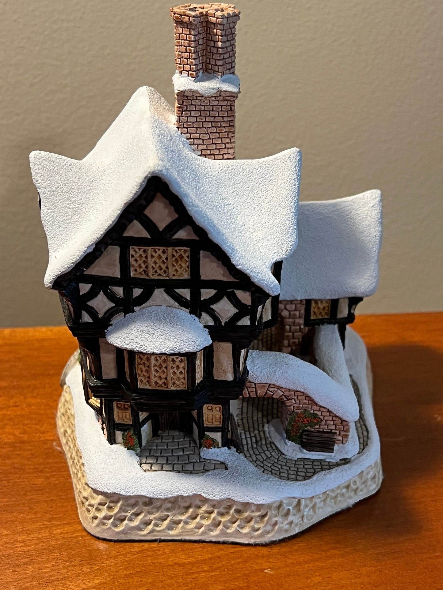Vintage Mister Fezziwig’s Emporium by David Winter Special for Christmas Cottages handmade hand painted by John Hine, LTD Great Britain 1990