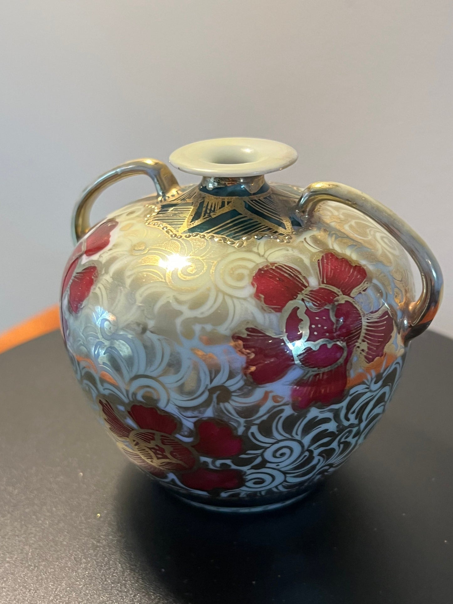 Vintage Nippon Hand Painted Japanese Porcelain Vase