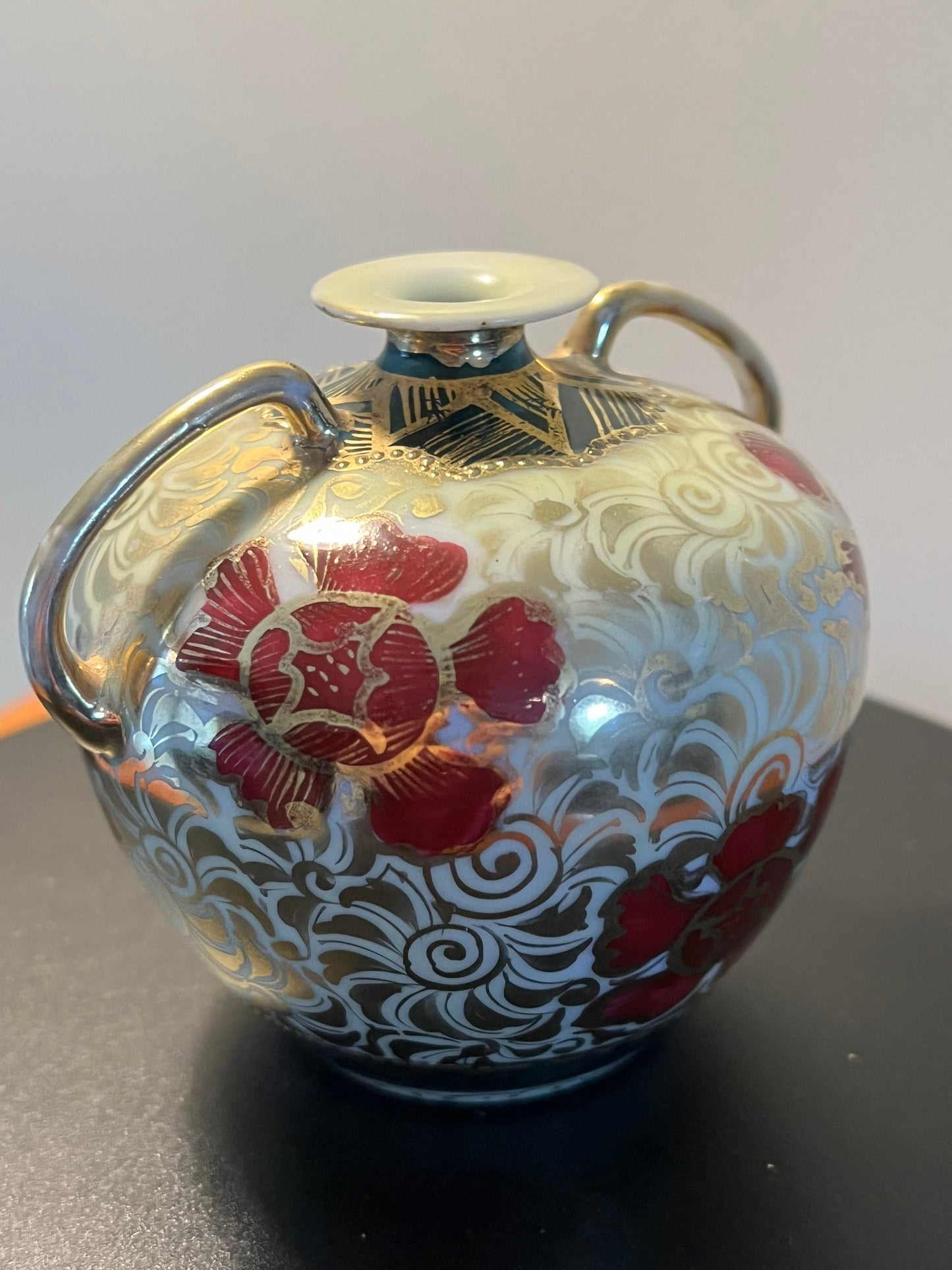 Vintage Nippon Hand Painted Japanese Porcelain Vase