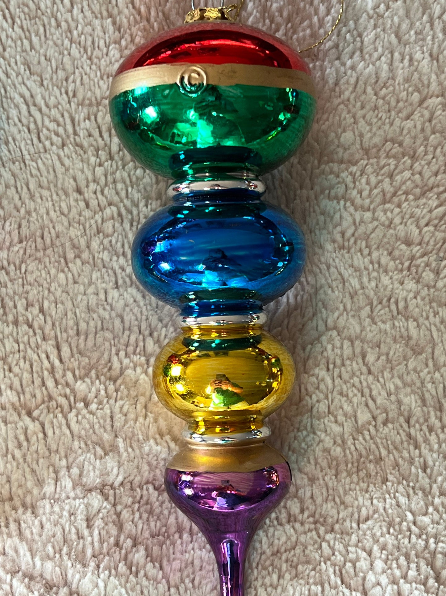 Vintage Trio of Mid Century Modern Christmas Ornaments glass ornament art Lover Antiques and Vintage