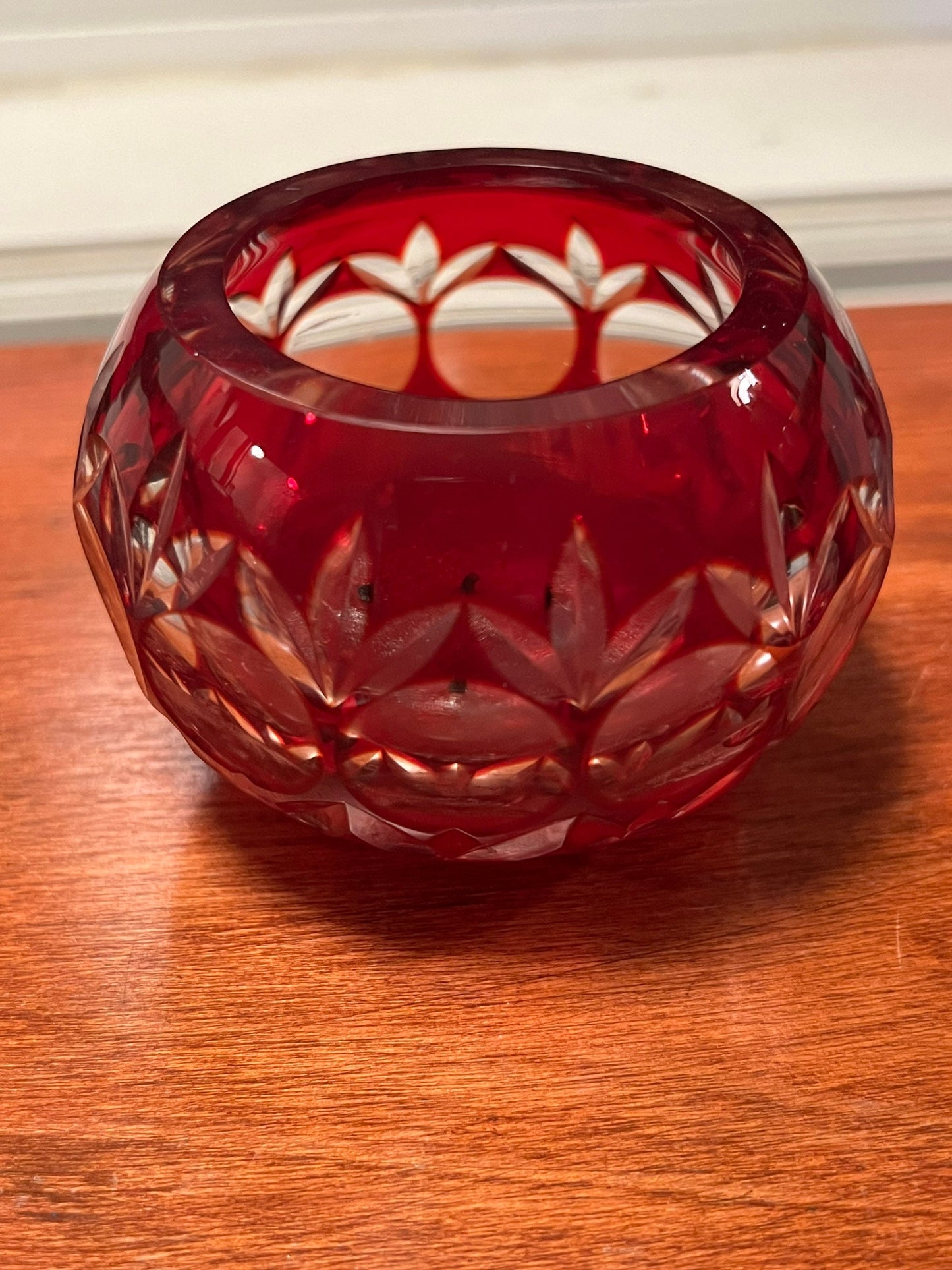 Vintage Trio of Christmas Cut Glass Votive Candle Holder Sculpture Figurine Art Glass Lover Antiques and Vintage