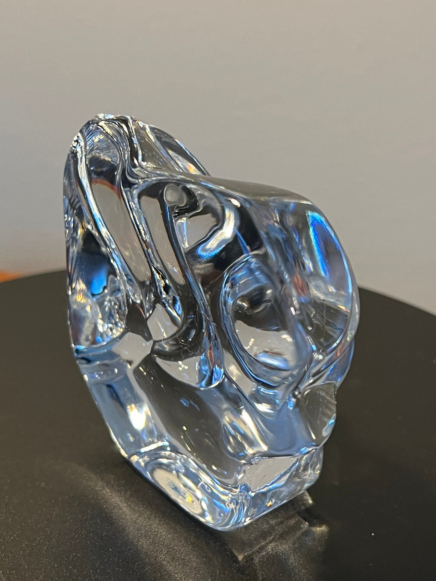 Vintage Glass Owl Hand Cooler Sculpture Art Glass Figurine elephants great gift artwork