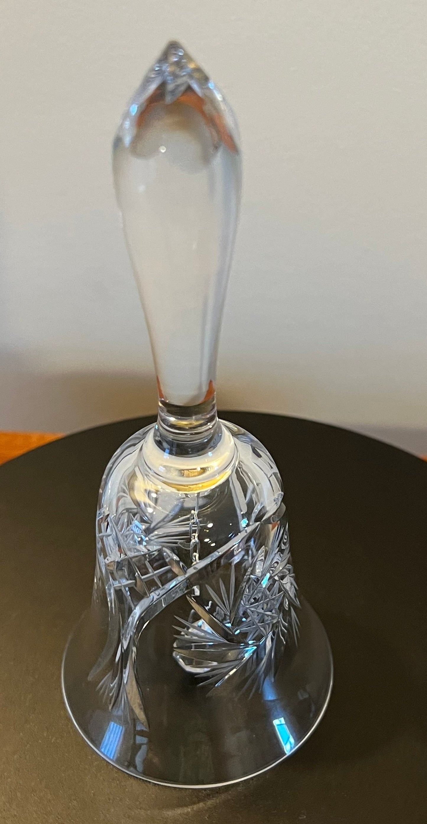 Vintage Crystal Cut Glass Bell Star of David Heavy Glass Bells Lover Antiques and Vintage