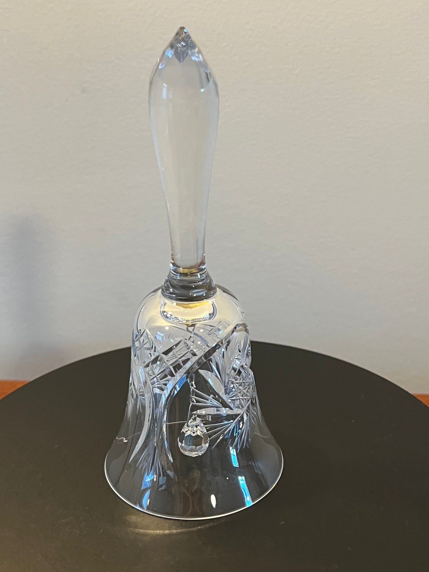Vintage Crystal Cut Glass Bell Star of David Heavy Glass Bells Lover Antiques and Vintage