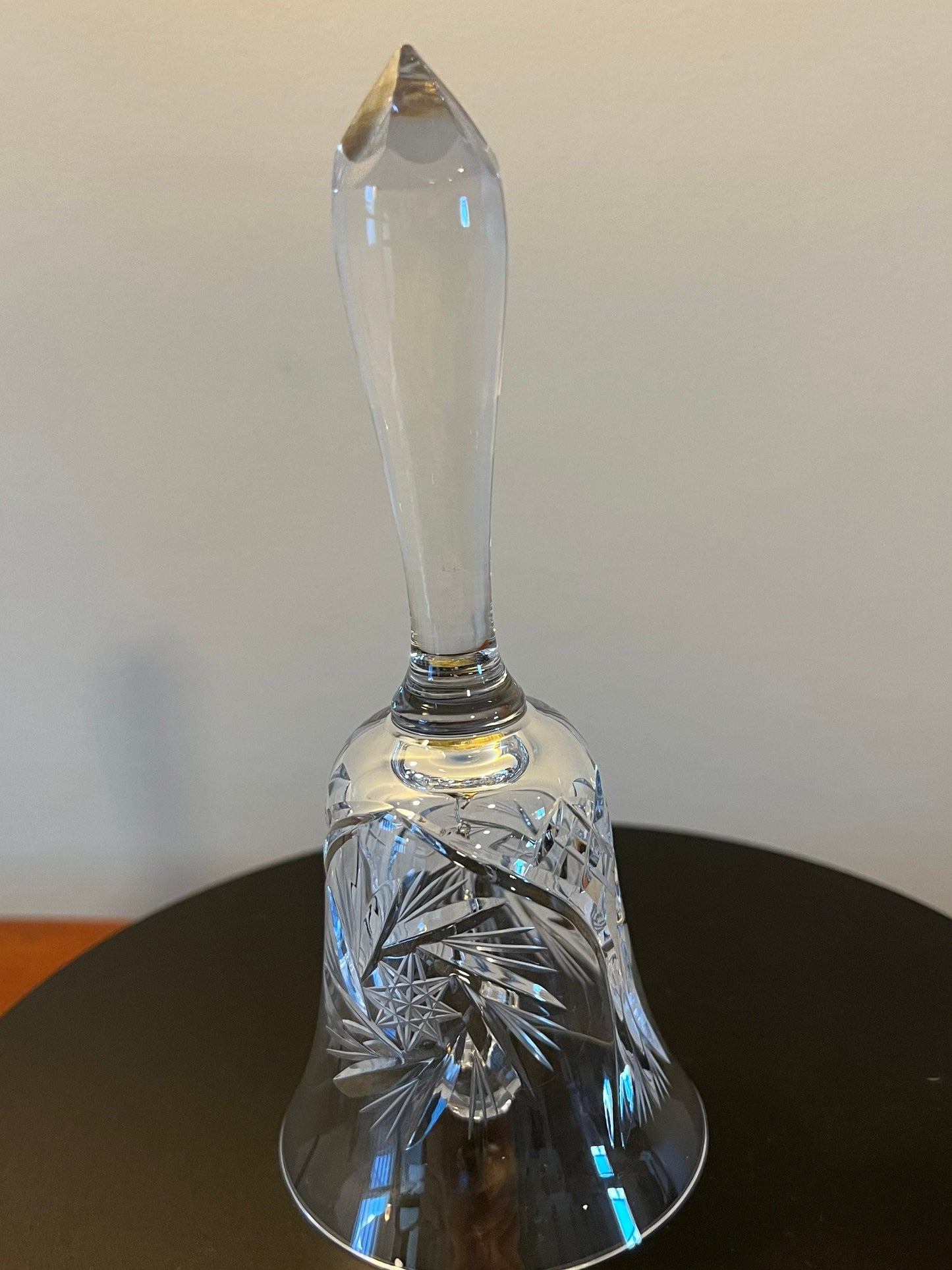 Vintage Crystal Cut Glass Bell Star of David Heavy Glass Bells Lover Antiques and Vintage