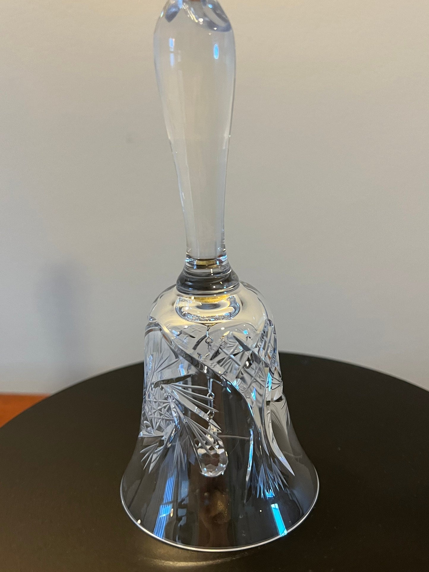 Vintage Crystal Cut Glass Bell Star of David Heavy Glass Bells Lover Antiques and Vintage