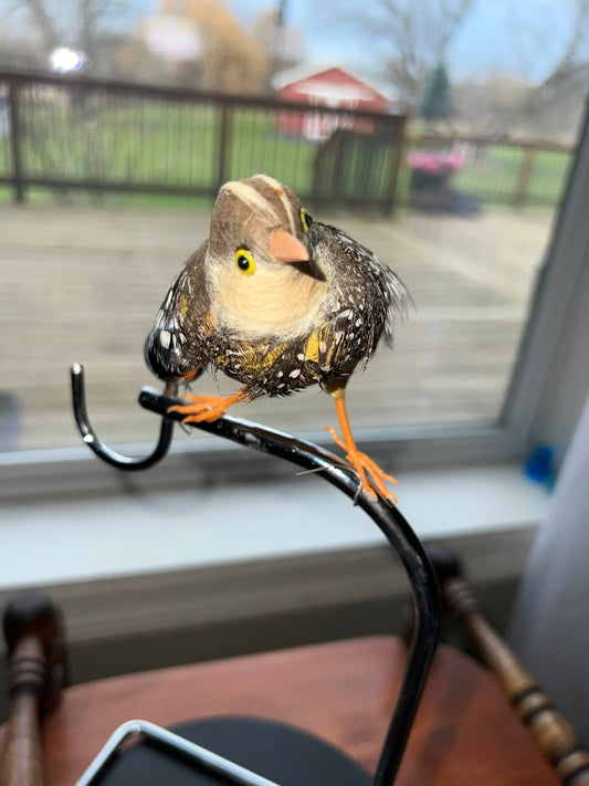 Vintage Yellow Bird Ornament old ornaments glass art home decor collectibles