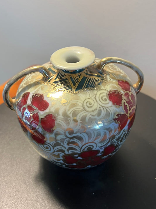 Vintage Nippon Hand Painted Japanese Porcelain Vase