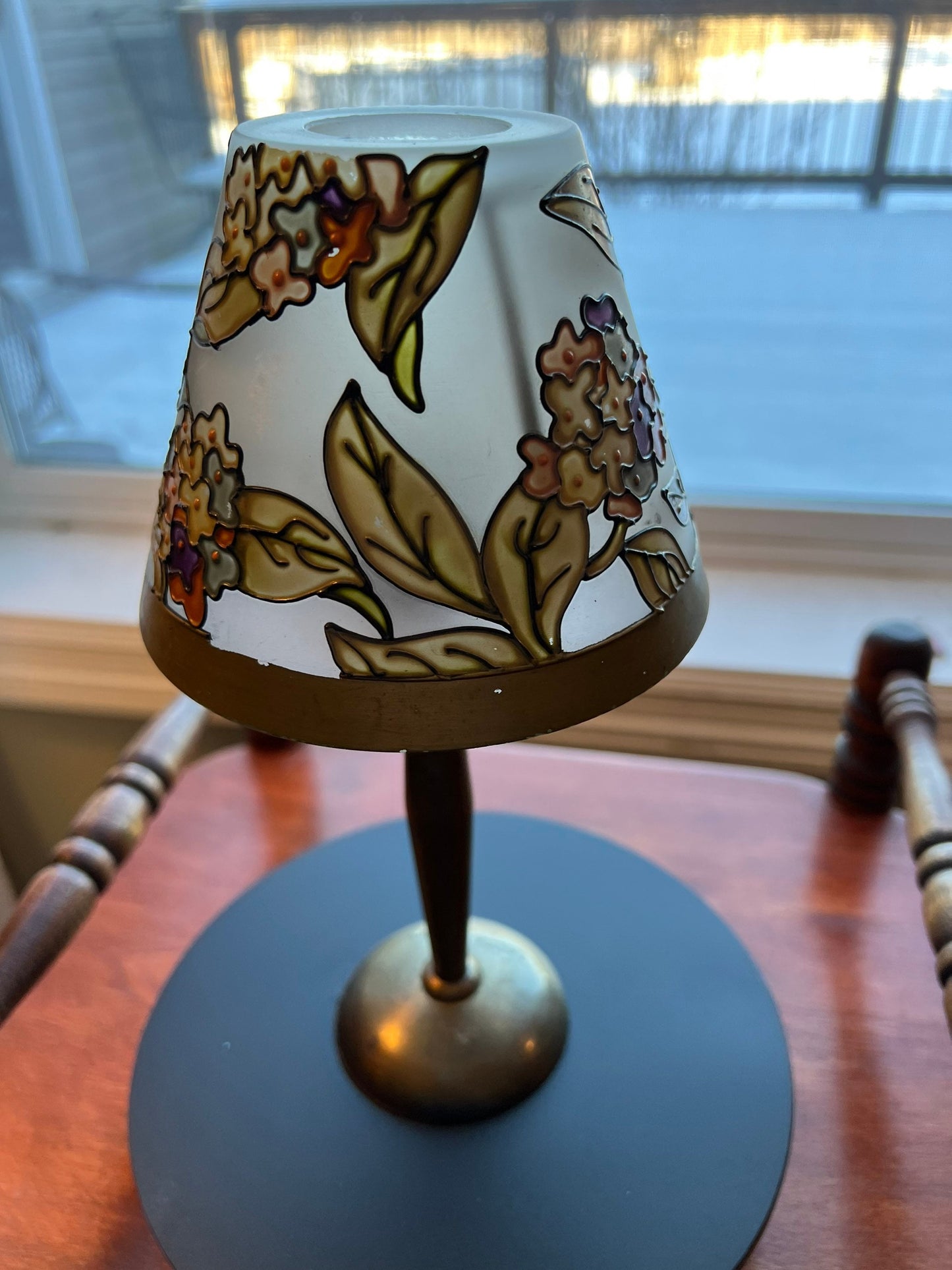 Vintage Laura Ashley Covered Candle Light or Tea Lamp