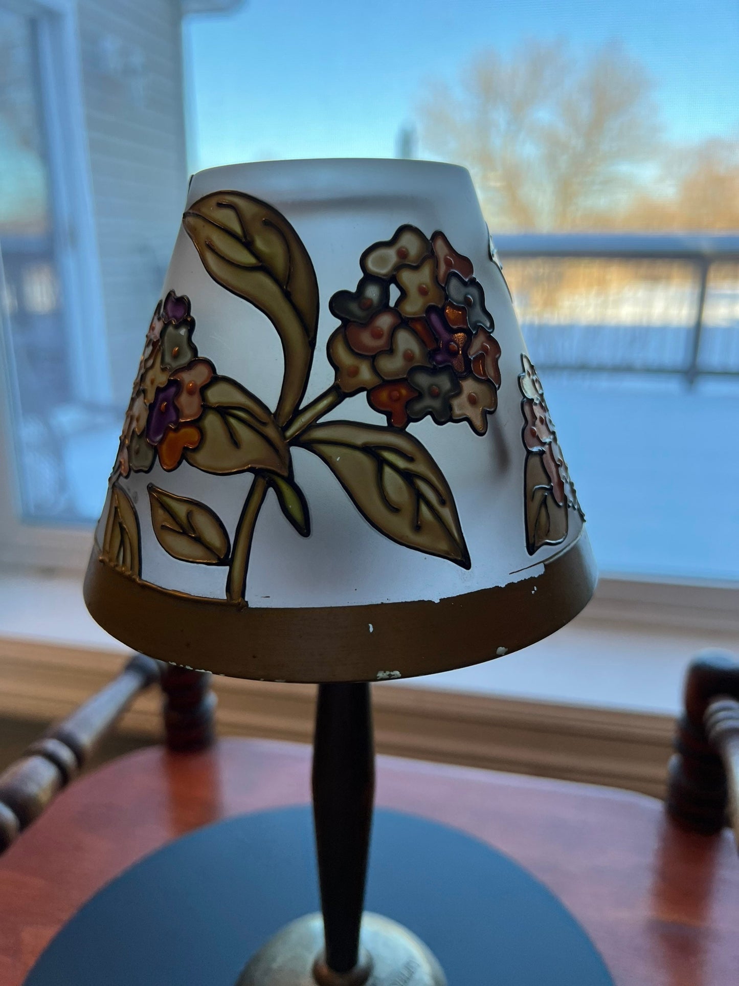 Vintage Laura Ashley Covered Candle Light or Tea Lamp