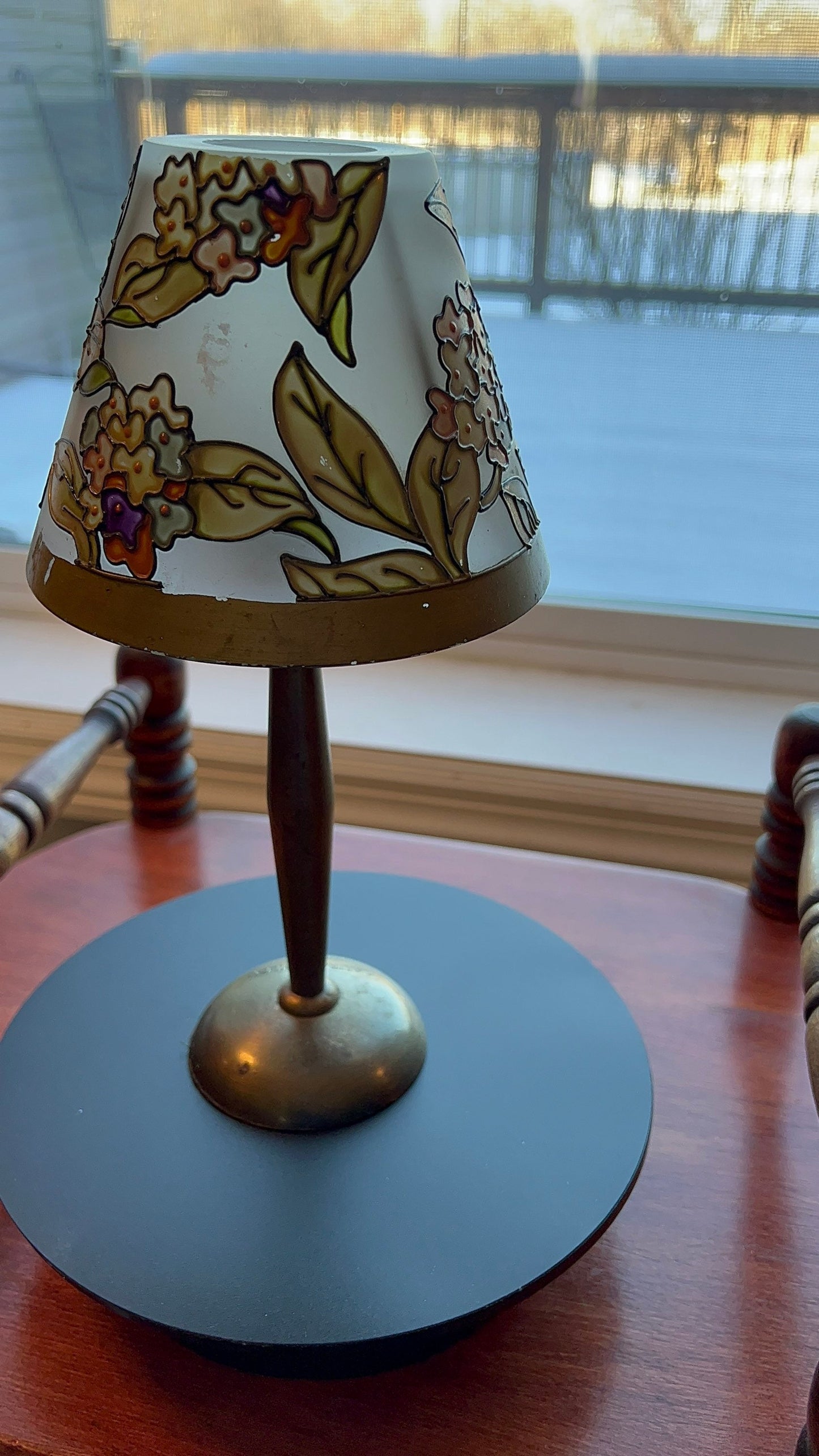 Vintage Laura Ashley Covered Candle Light or Tea Lamp