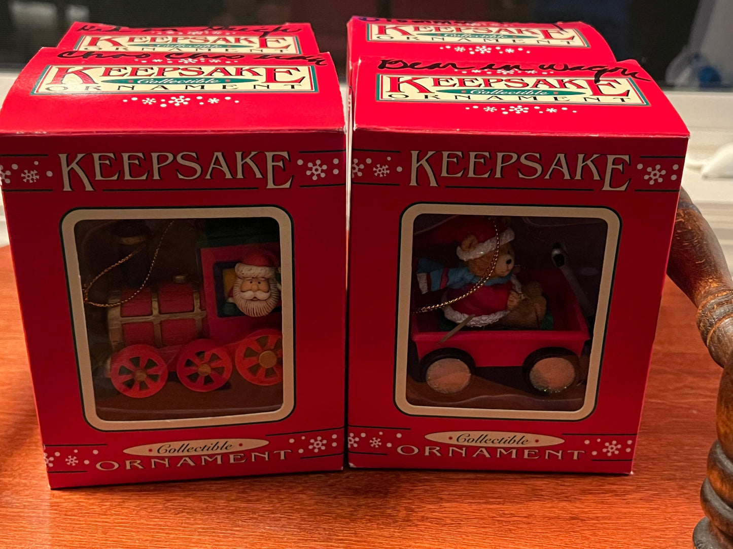 Vintage Keepsake Ornaments Collection Set of 4 Christmas Gift Holiday Ornaments Drummer Boy Sleigh New in Box