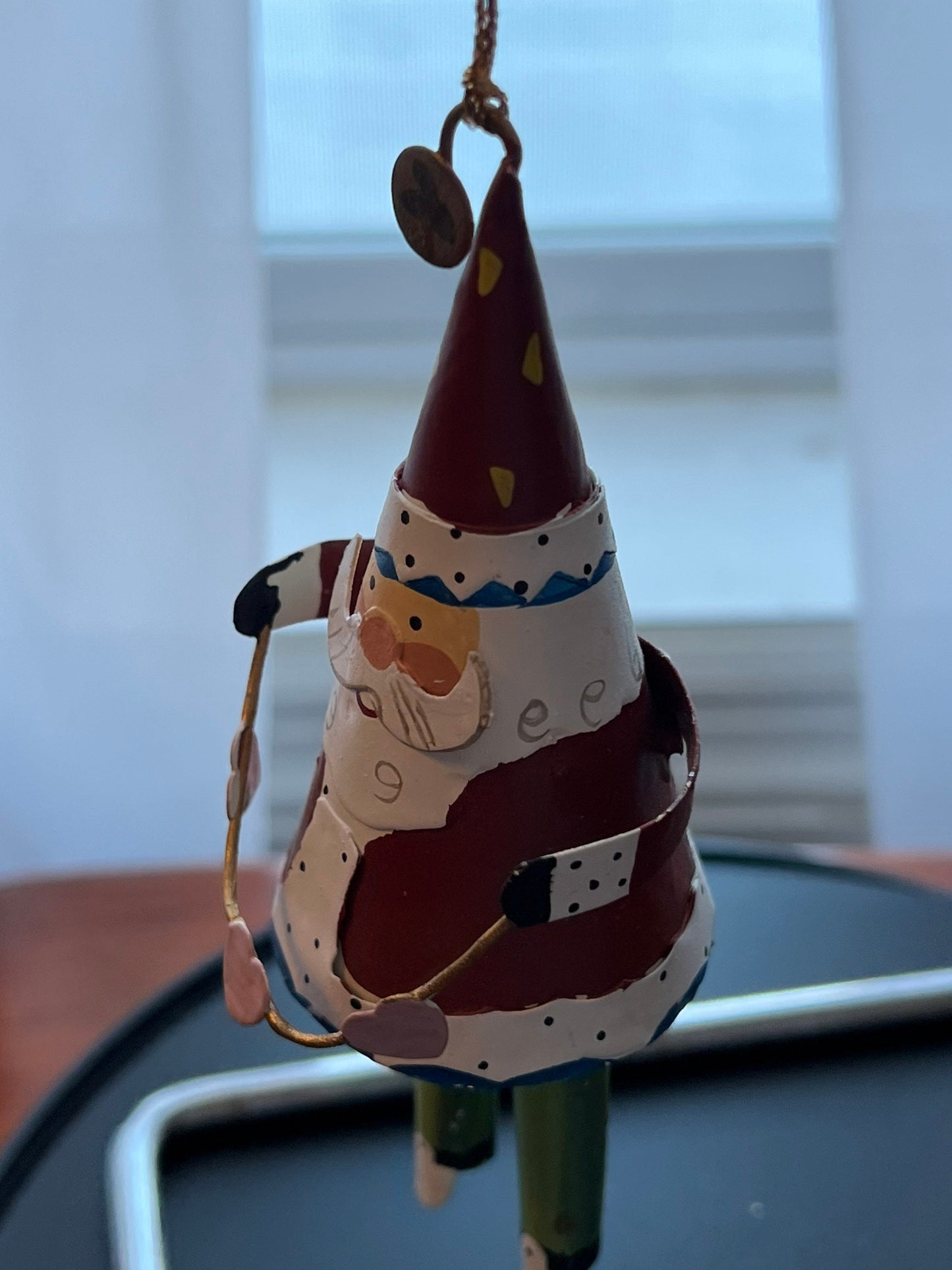Vintage Santa Claus Hanging Ornament Figurine, Christmas Ornaments Old St. Nicholas St. Nick Vintage Art Dangling Legs, Lover Antiques
