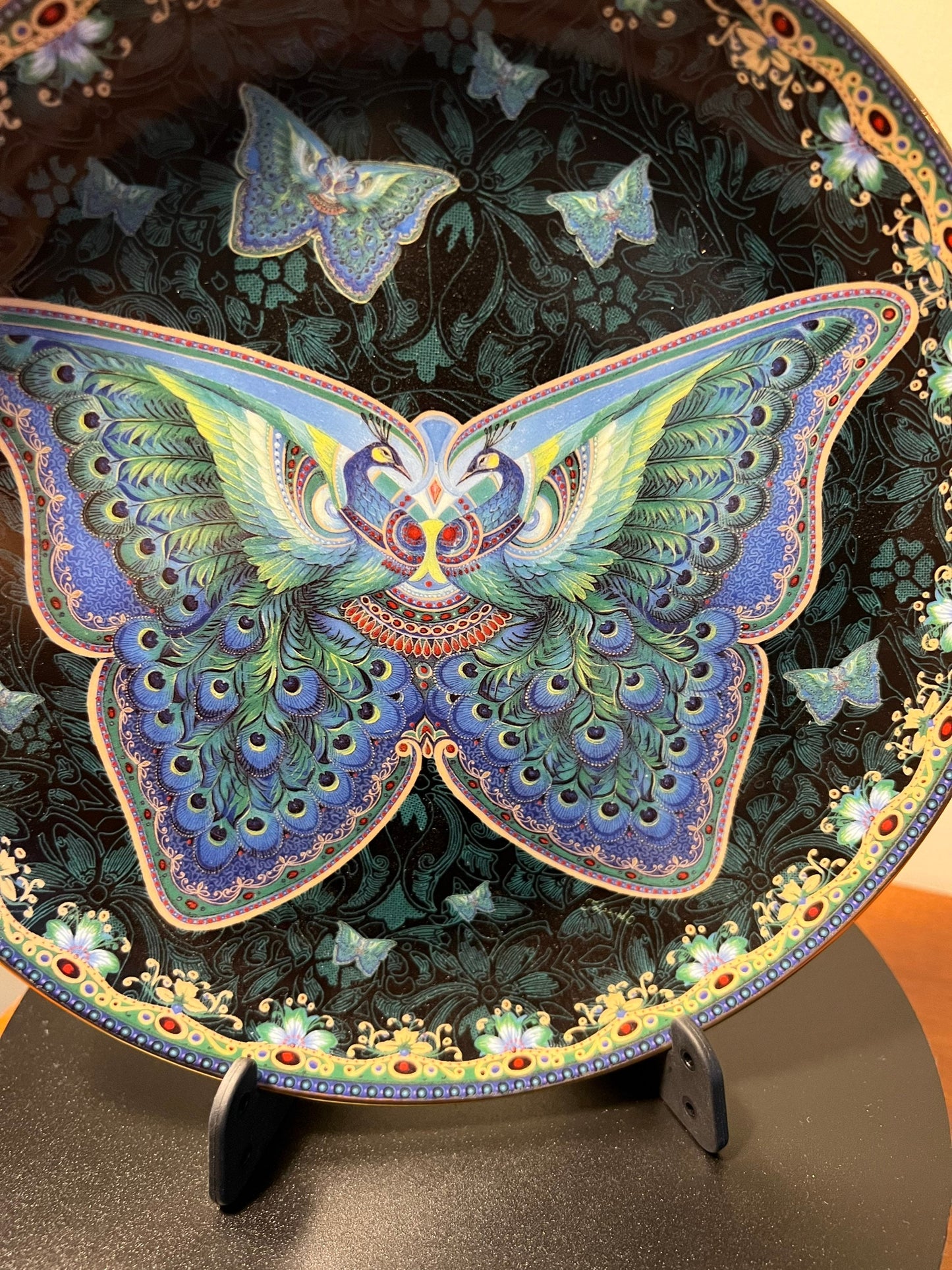 Vintage Peridot Perfection Enchanted Wings limited edition by Oleg Gavrilov Bradford Exchange Plate #1135A Plate Wall Hanging Lover Antiques