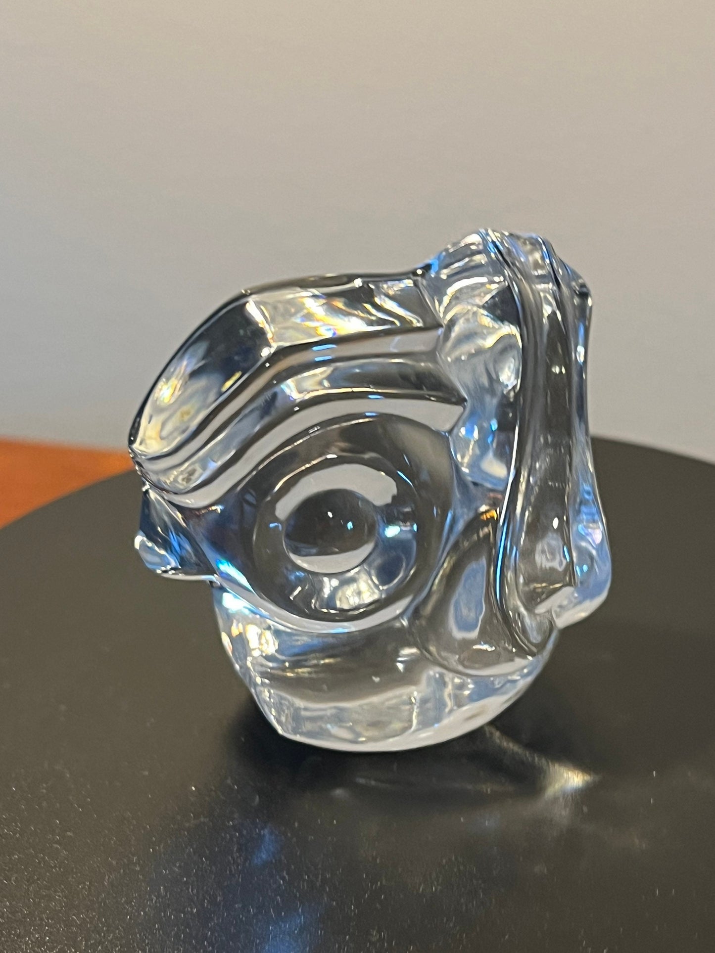 Vintage Glass Owl Hand Cooler Sculpture Art Glass Figurine elephants great gift artwork