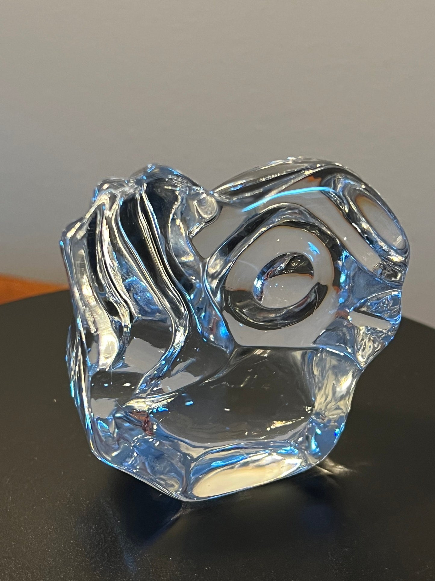 Vintage Glass Owl Hand Cooler Sculpture Art Glass Figurine elephants great gift artwork