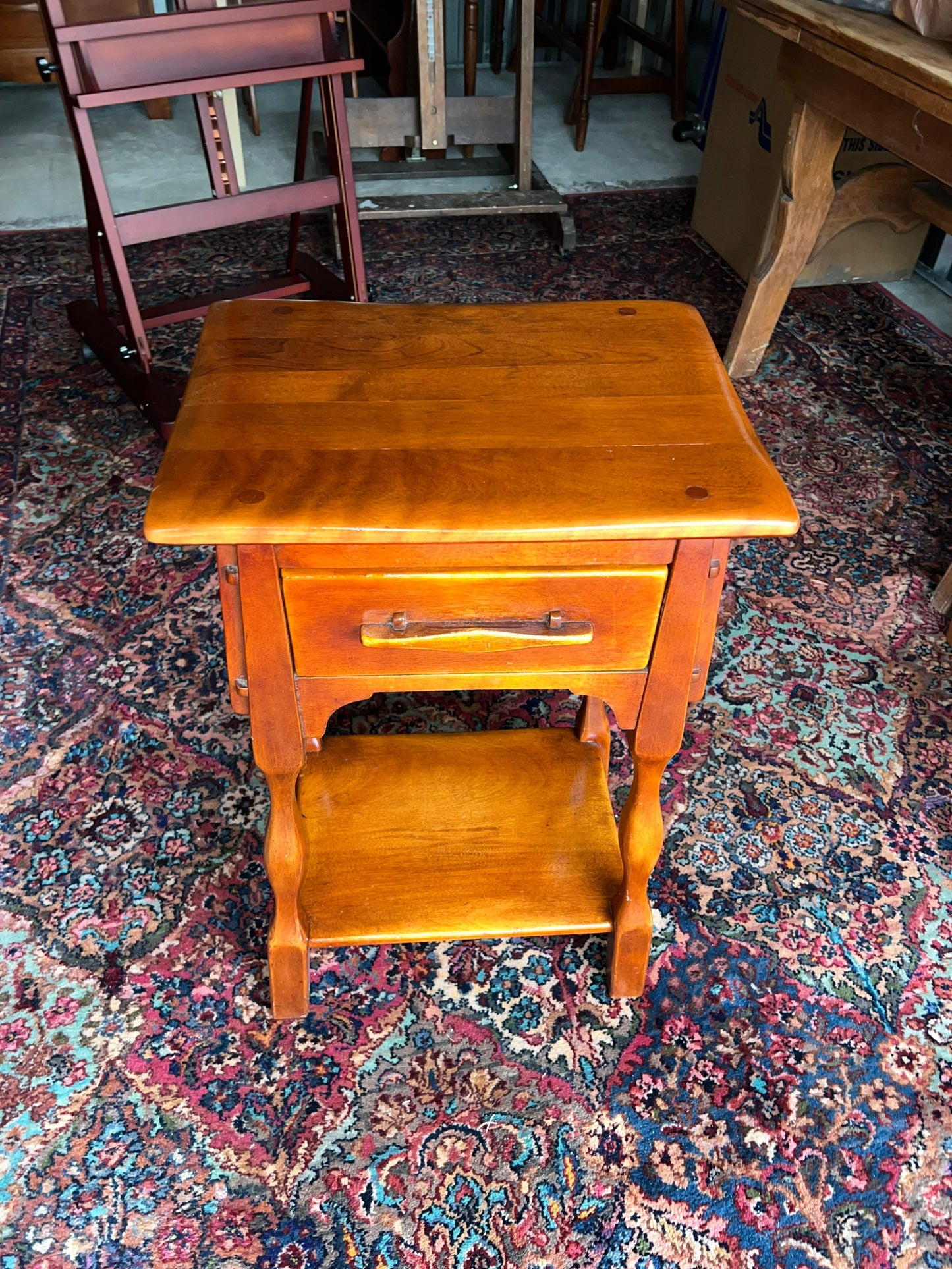 Cushman Colonial Creations Lucy Latham Original Nightstand Night Table No. 7169 Night stand small table Lover Antiques and Vintage