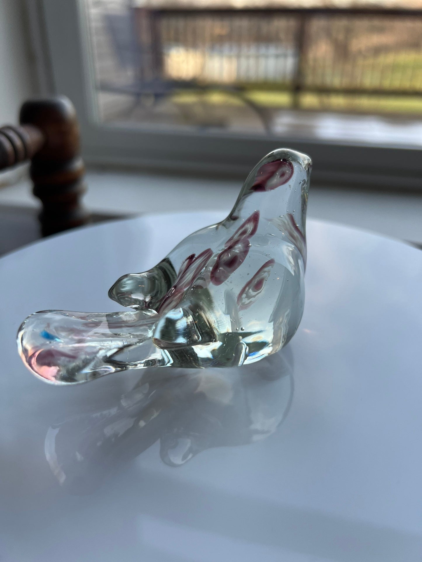 Vintage Lefton Art Glass Bird Hand Blown Glass Gift For Her Lover Antiques and Vintage