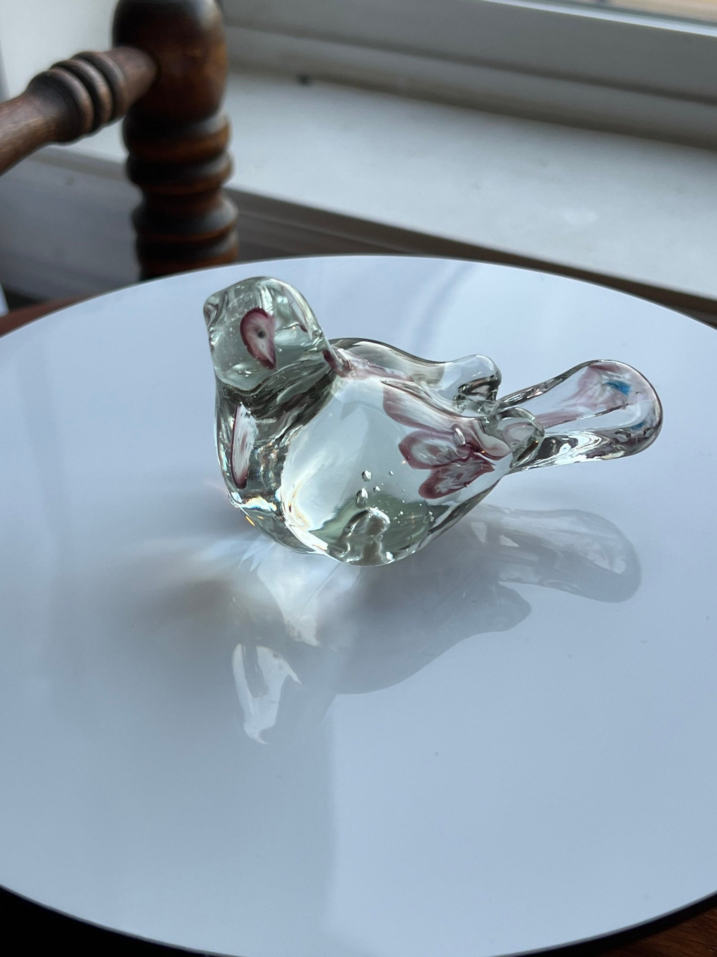 Vintage Lefton Art Glass Bird Hand Blown Glass Gift For Her Lover Antiques and Vintage