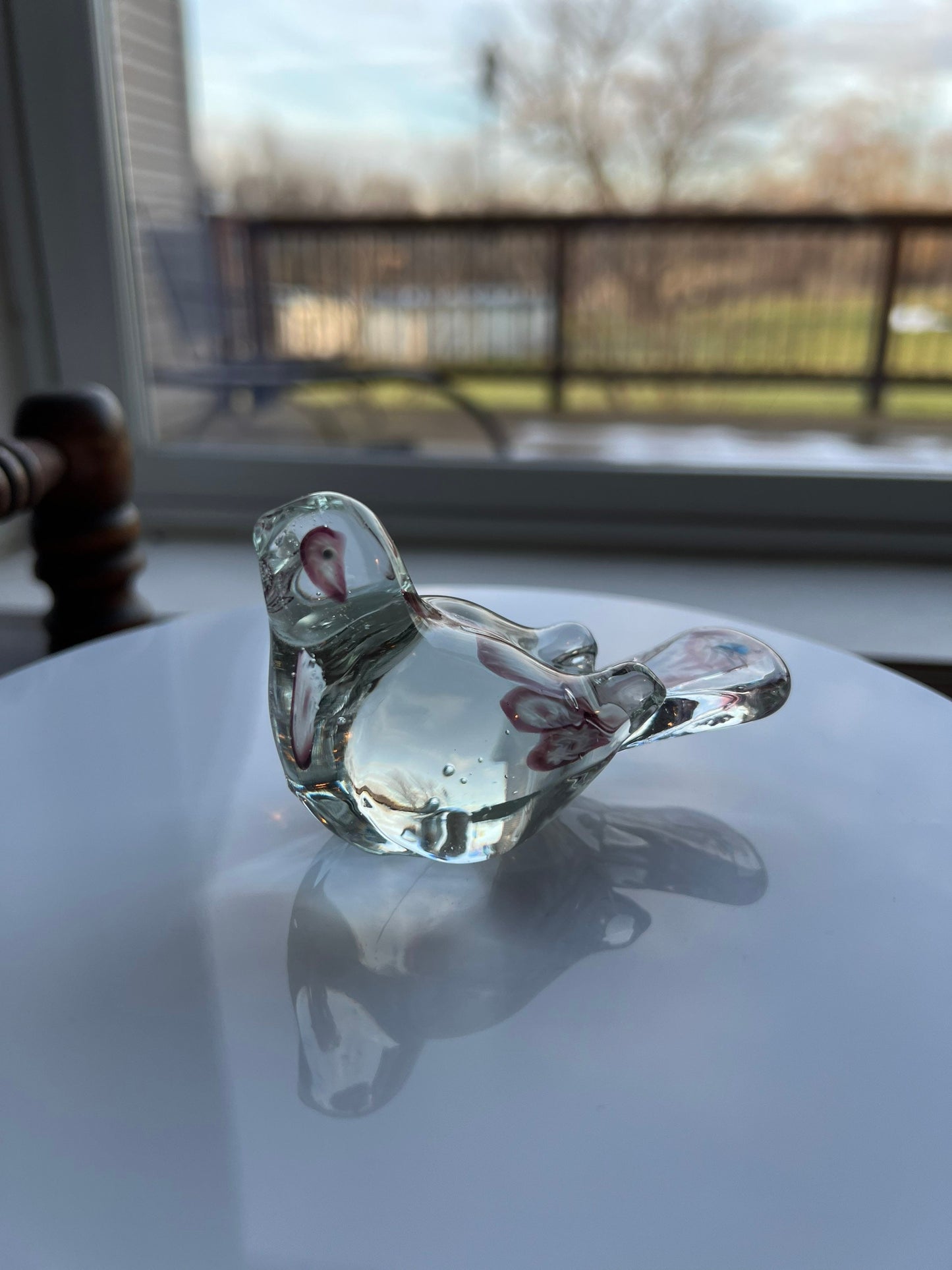 Vintage Lefton Art Glass Bird Hand Blown Glass Gift For Her Lover Antiques and Vintage