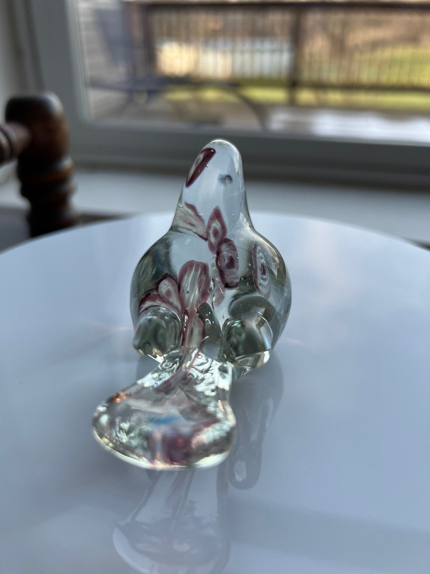 Vintage Lefton Art Glass Bird Hand Blown Glass Gift For Her Lover Antiques and Vintage