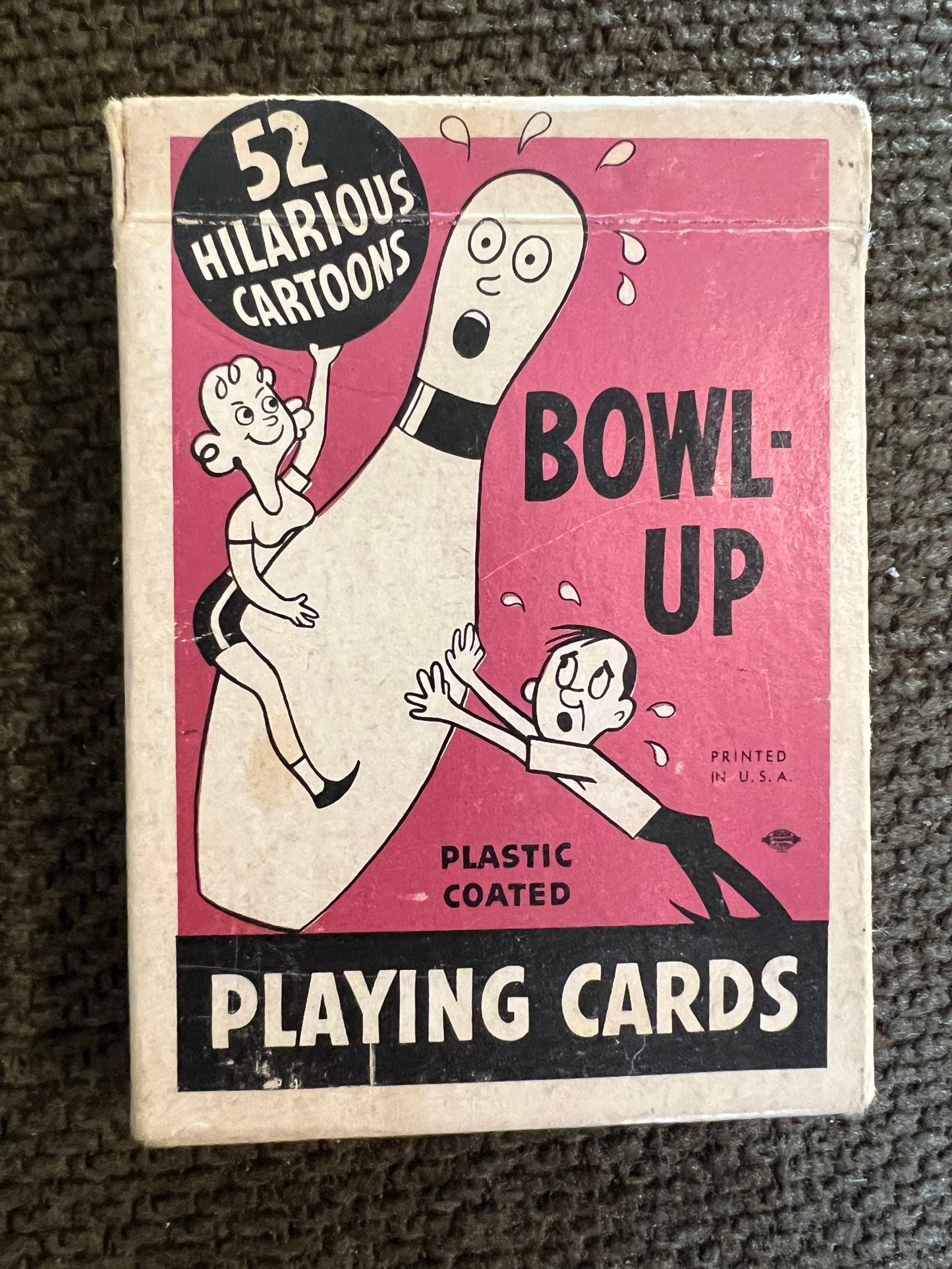 Vintage Bowl-up Cartoon playing cards collectible deck of cards