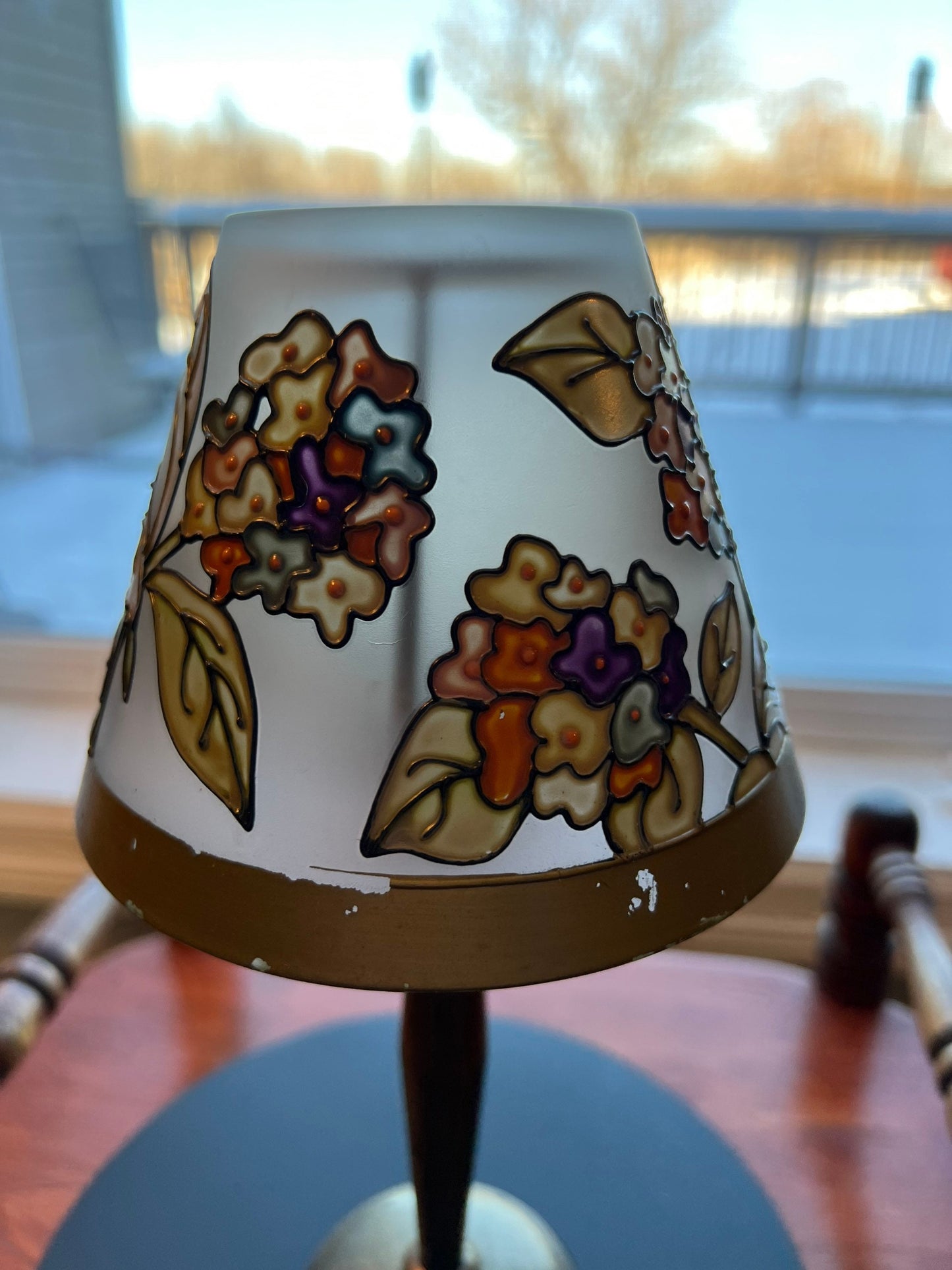 Vintage Laura Ashley Covered Candle Light or Tea Lamp