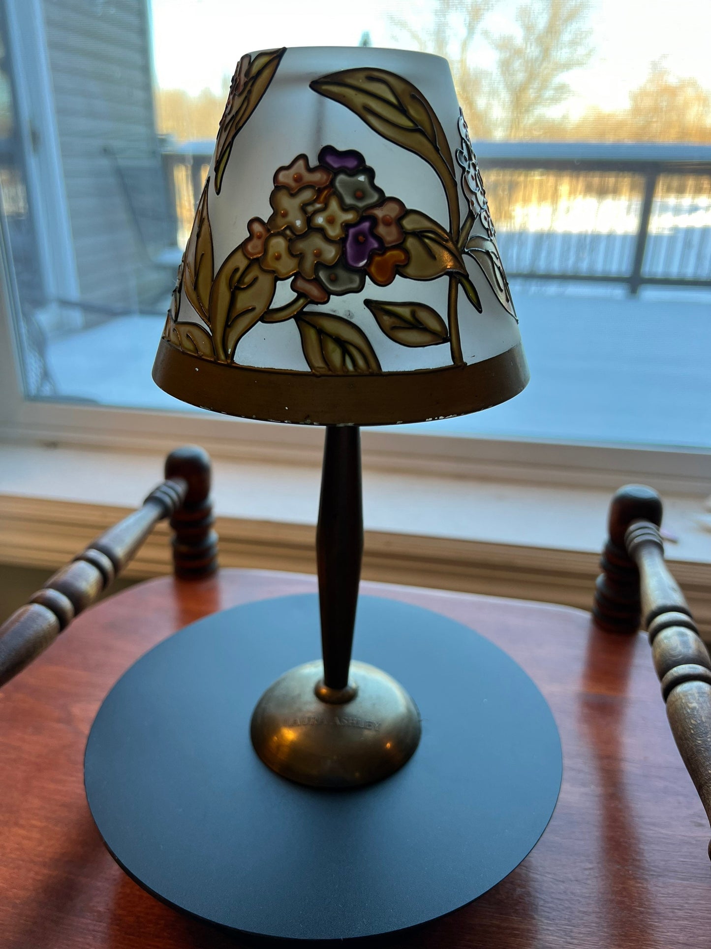 Vintage Laura Ashley Covered Candle Light or Tea Lamp