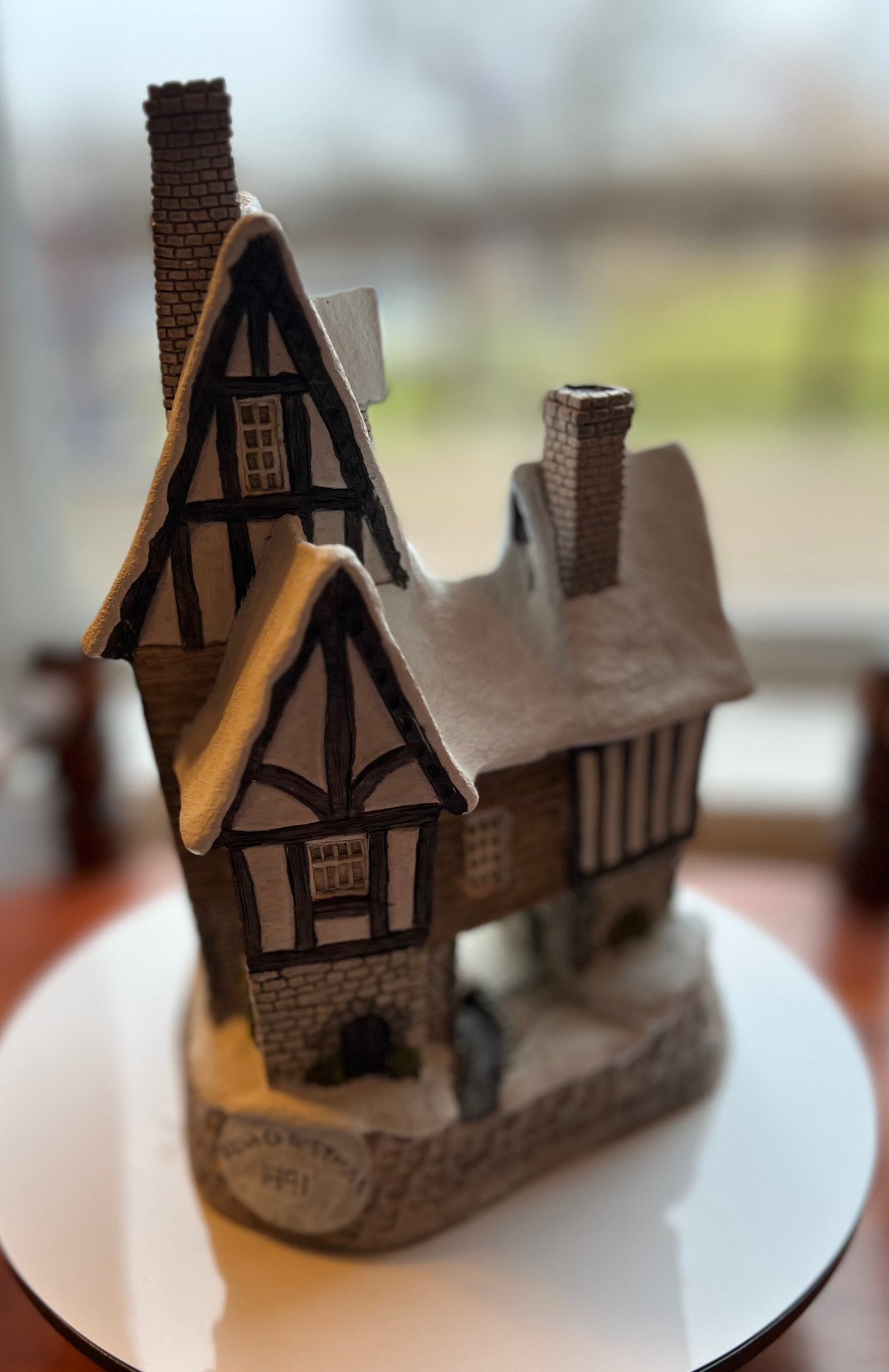 Vintage Fred’s Home by David Winter Cottages Special for Christmas 1991 Scrooge Collection handmade hand painted Great Britain figurines