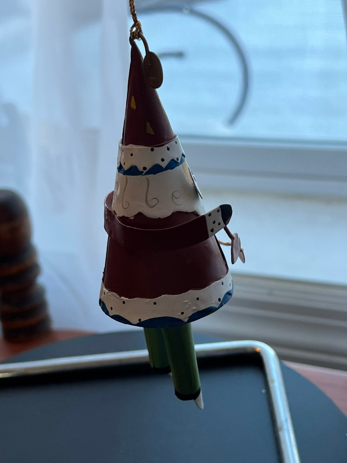 Vintage Santa Claus Hanging Ornament Figurine, Christmas Ornaments Old St. Nicholas St. Nick Vintage Art Dangling Legs, Lover Antiques
