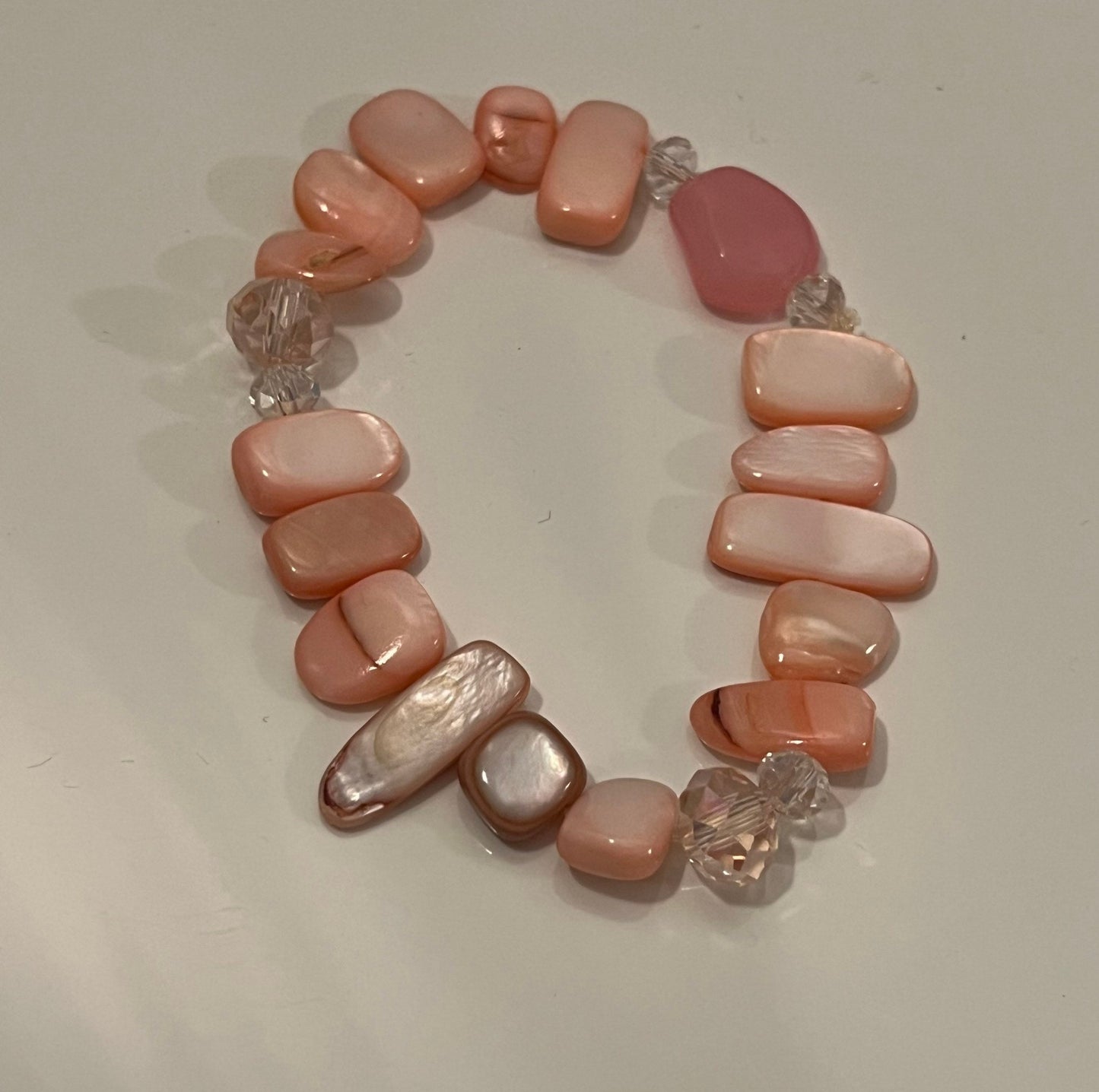 Vintage Pink Stones Bracelet Charm bracelet love Valentine’s Day Gift beads jewelry