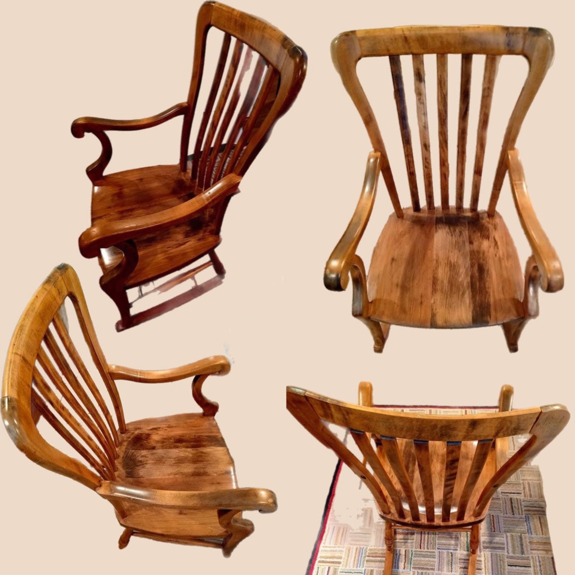 Vintage Maple Rocking Chair Rocker Cool Furniture from Lover Antiques