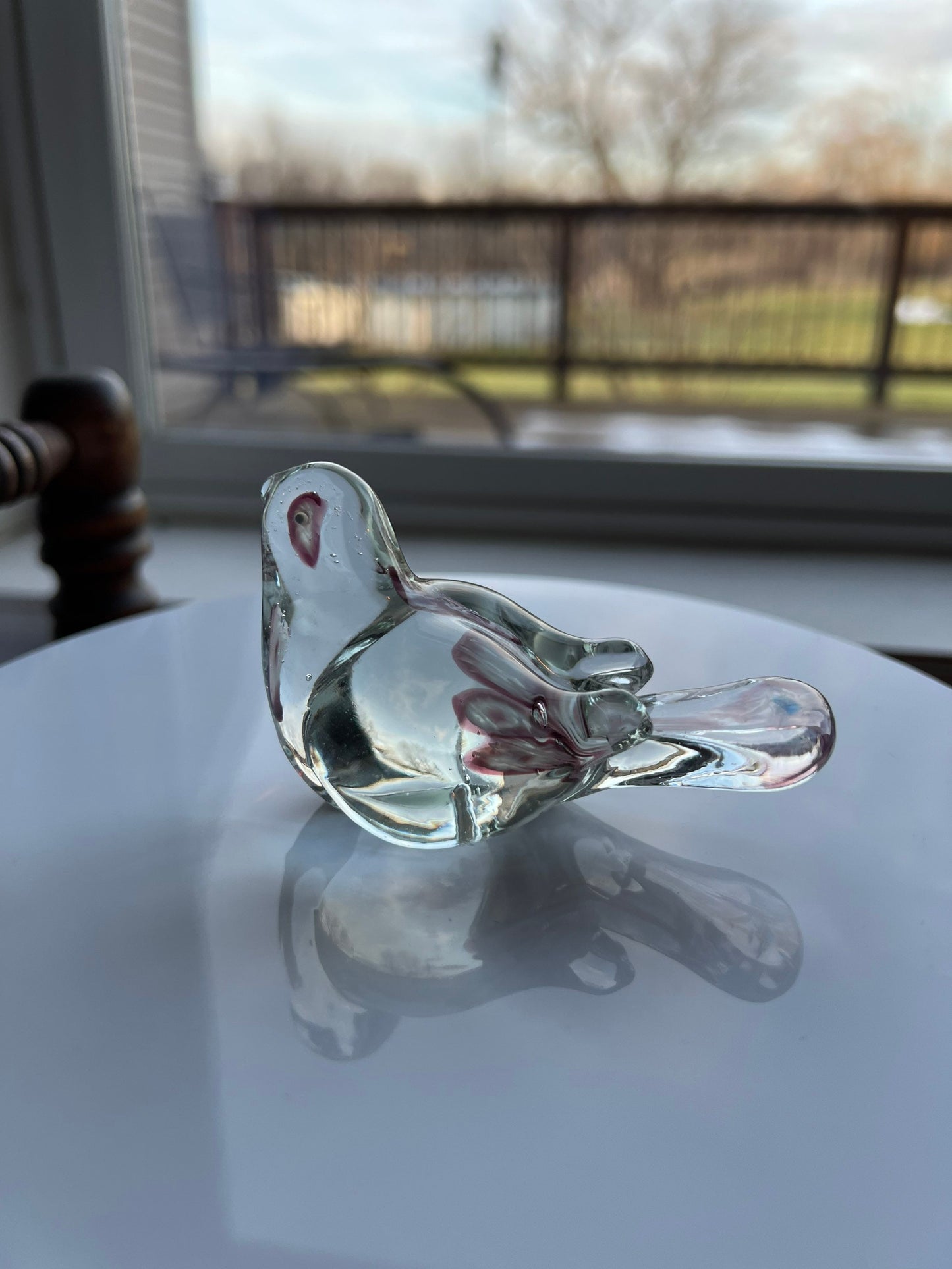 Vintage Lefton Art Glass Bird Hand Blown Glass Gift For Her Lover Antiques and Vintage