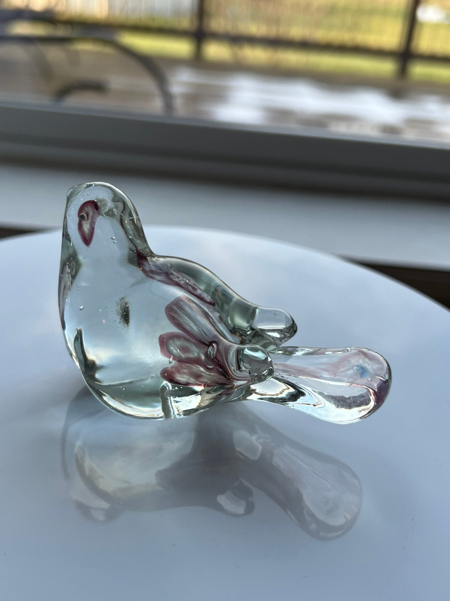 Vintage Lefton Art Glass Bird Hand Blown Glass Gift For Her Lover Antiques and Vintage