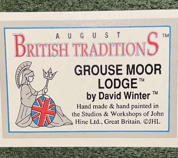 Vintage Grouse Moor Lodge by David Winter handmade hand painted Great Britain August British Traditions figures figurines