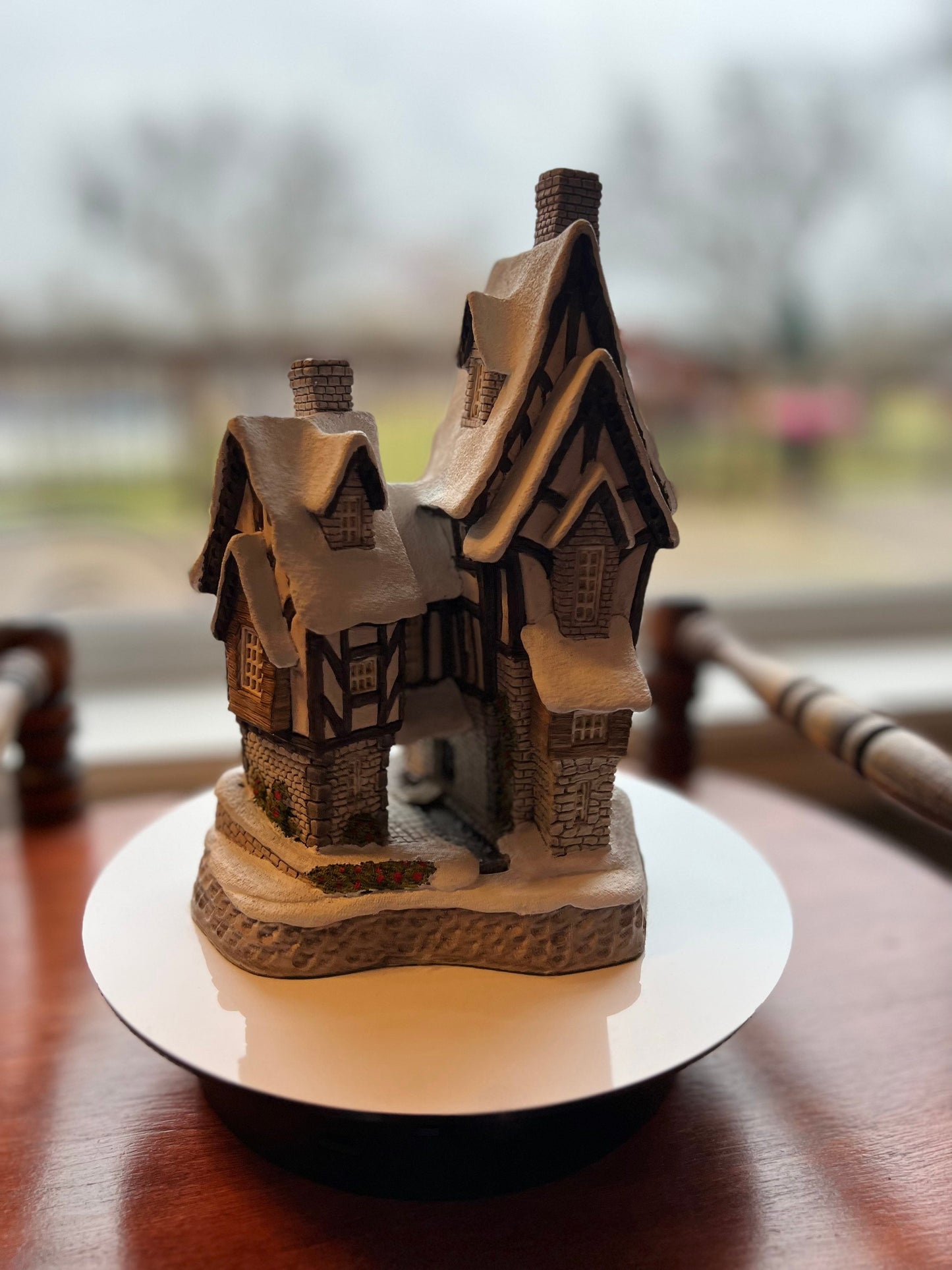 Vintage Fred’s Home by David Winter Cottages Special for Christmas 1991 Scrooge Collection handmade hand painted Great Britain figurines