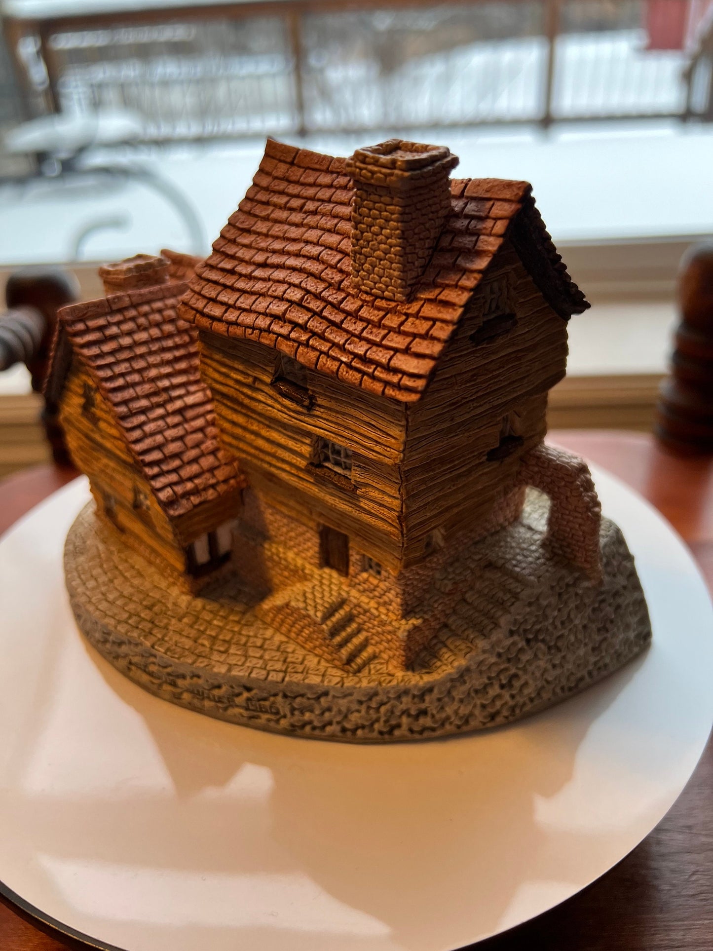 Vintage David Winter Market Street Cottage 1980 handmade cottage hand painted Great Britain figurines David Hine cottages