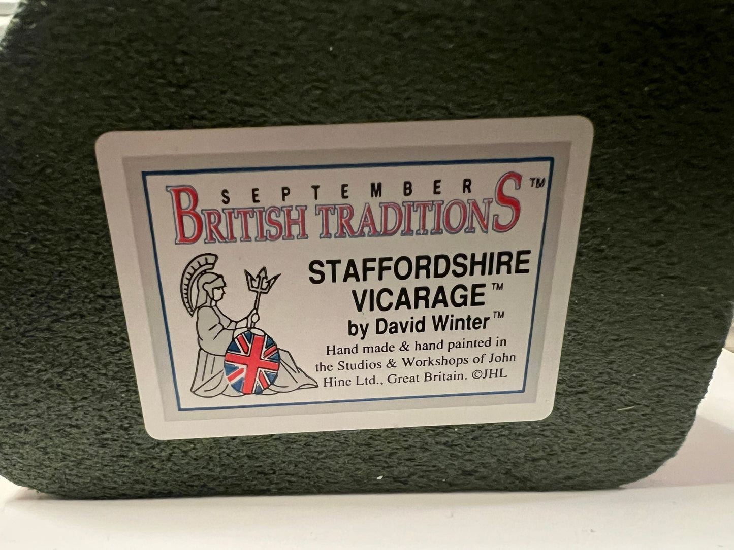 Vintage David Winter Staffordshire Vicarage 1994 Cottages handmade hand painted Great Britain figurines