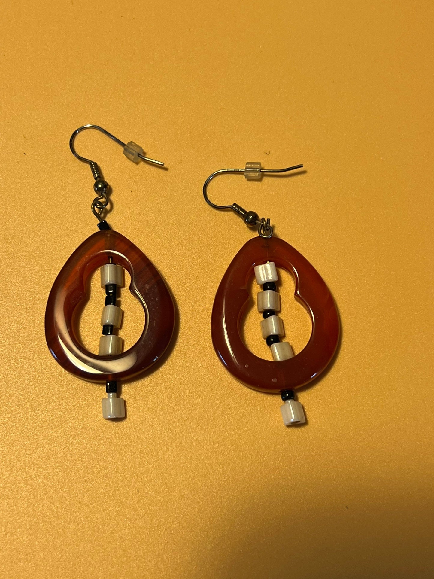 Vintage Lucite Art Earrings