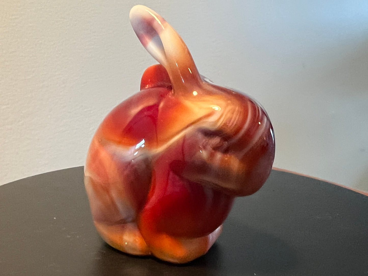 Vintage Fenton Ruby Red Slag Glass Rabbit Bunny Special Order for Levay 1984 Satin Glass Art Lover Antiques and Vintage